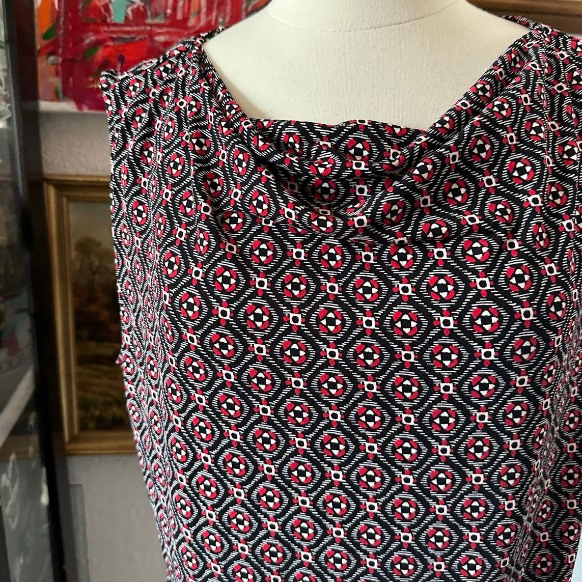 George george red black circle print tank top Size XL / US 12-14 / IT 48-50 - 2 Thumbnail