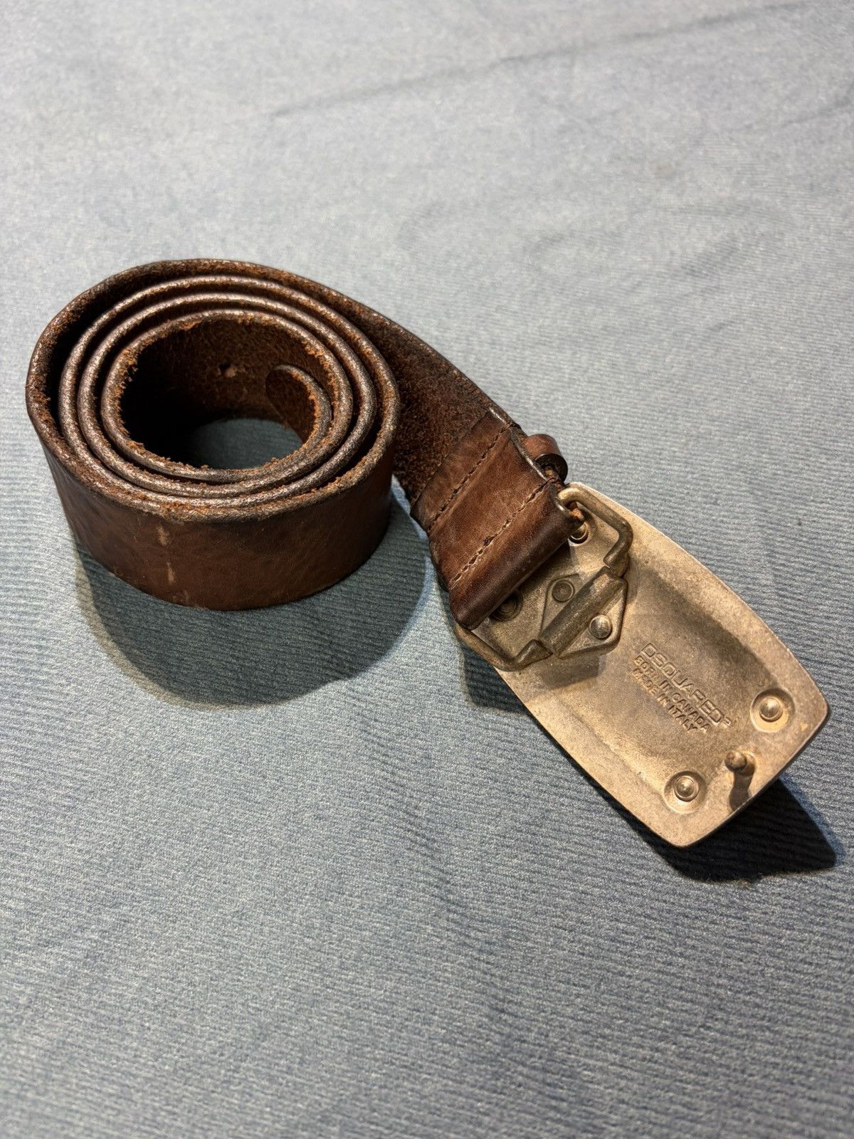 Dsquared2 Dsquared Eagle Dean Dan 1964 Full Grained Leather Belt Size ONE SIZE - 4 Thumbnail