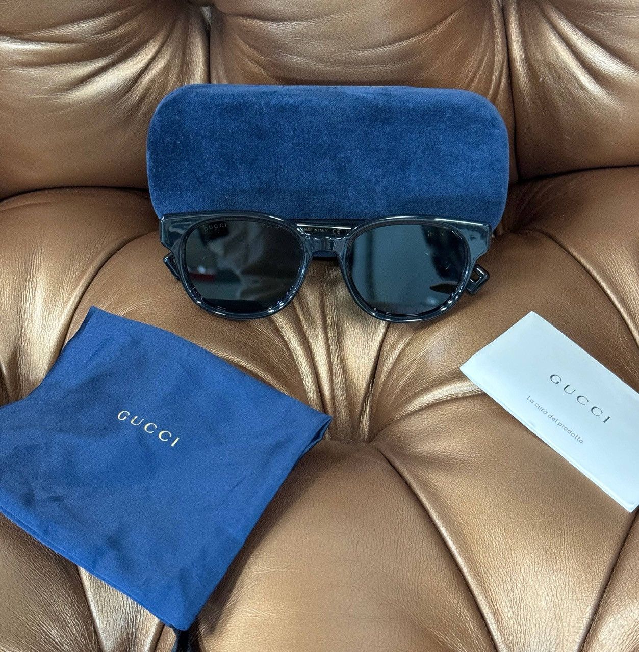 Gucci GUCCI GG1237S Ringo Shiina Eyewear Sunglasses Midnight Color Size ONE SIZE - 1 Thumbnail