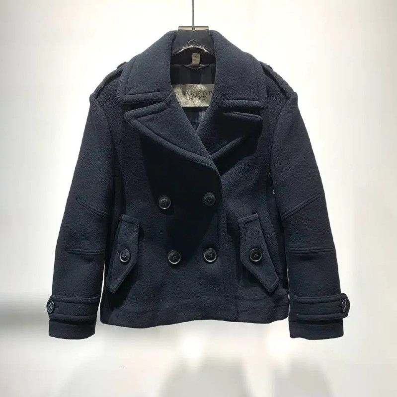 Burberry Burberry Black Wool Peacoat for Women Size S / US 4 / IT 40 - 1 Thumbnail