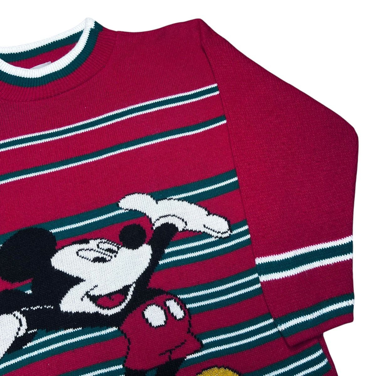 Mickey Unlimited 1990s Mickey Mouse Disney Striped Pullover Knit Sweater Size L / US 10 / IT 46 - 15 Thumbnail
