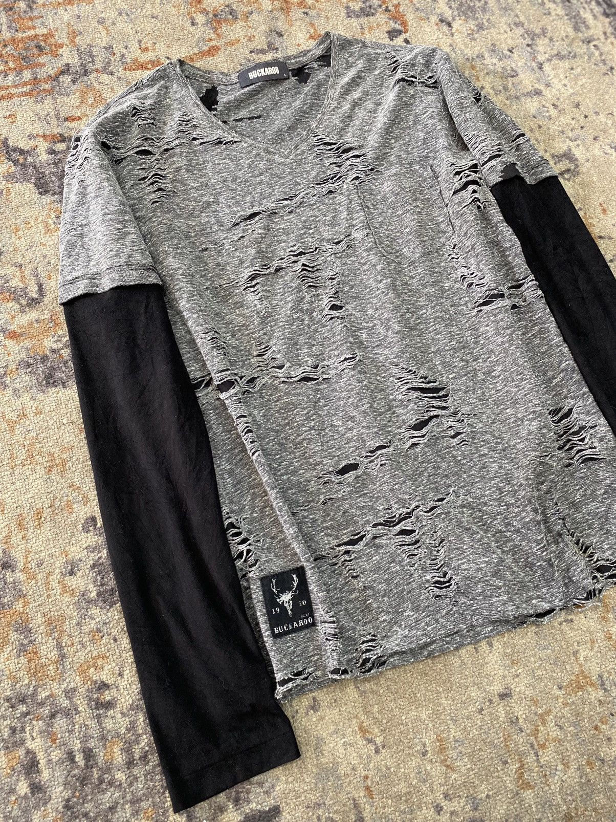 If Six Was Nine undefined distressed longsleeve double layer buckaroo japan Size US M / EU 48-50 / 2 - 5 Thumbnail