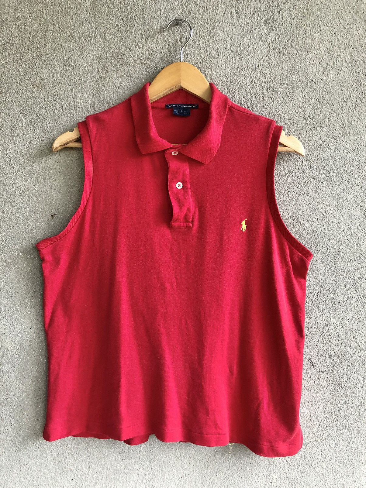 Ralph Lauren × Vintage Vintage Ralph Lauren sport polo sleeveless Size L / US 10 / IT 46 - 1 Thumbnail