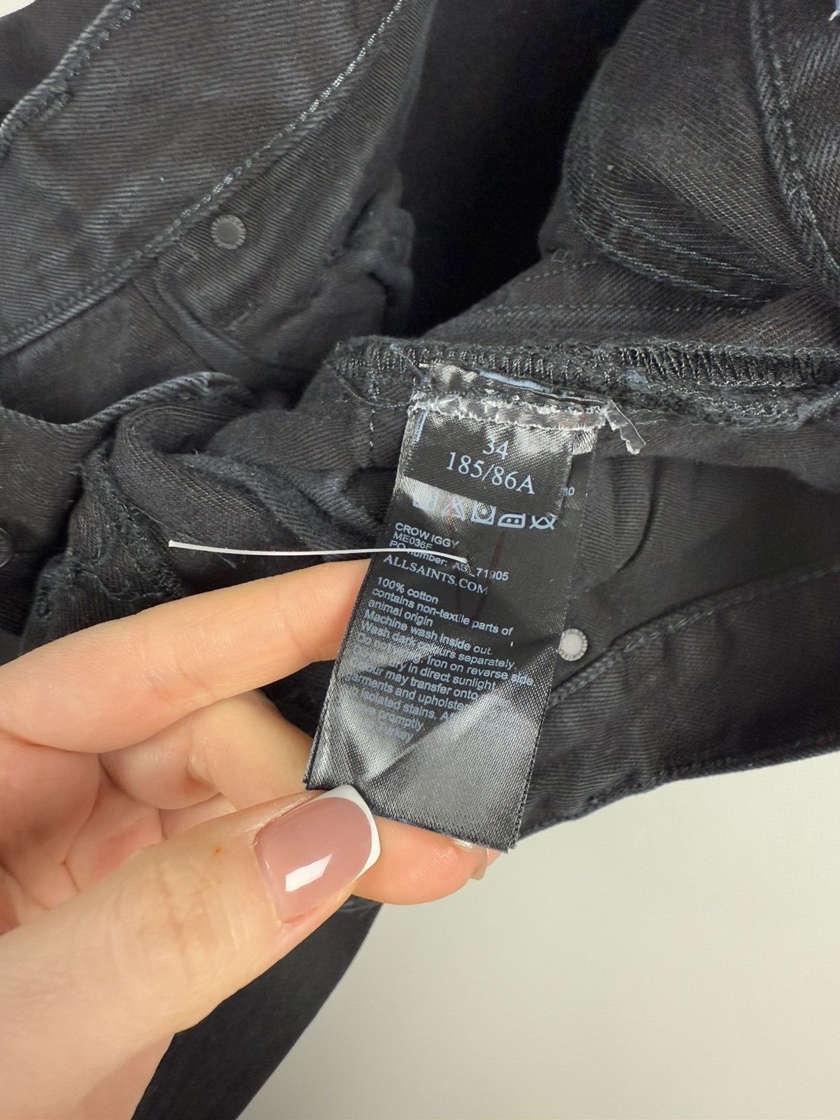 Allsaints × Japanese Brand Allsaints Crow Iggy Men’s Jeans Size 34 Size US 34 / EU 50 - 15 Thumbnail
