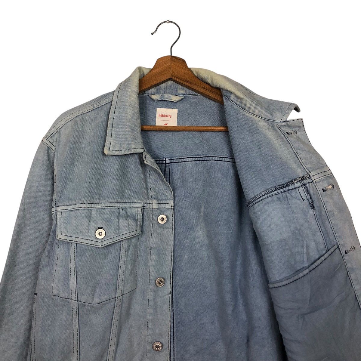 Japanese Brand × Vintage 📌Vintage Trucker Denim Jacket H&M Biker Issey Miyake Size US M / EU 48-50 / 2 - 13 Thumbnail