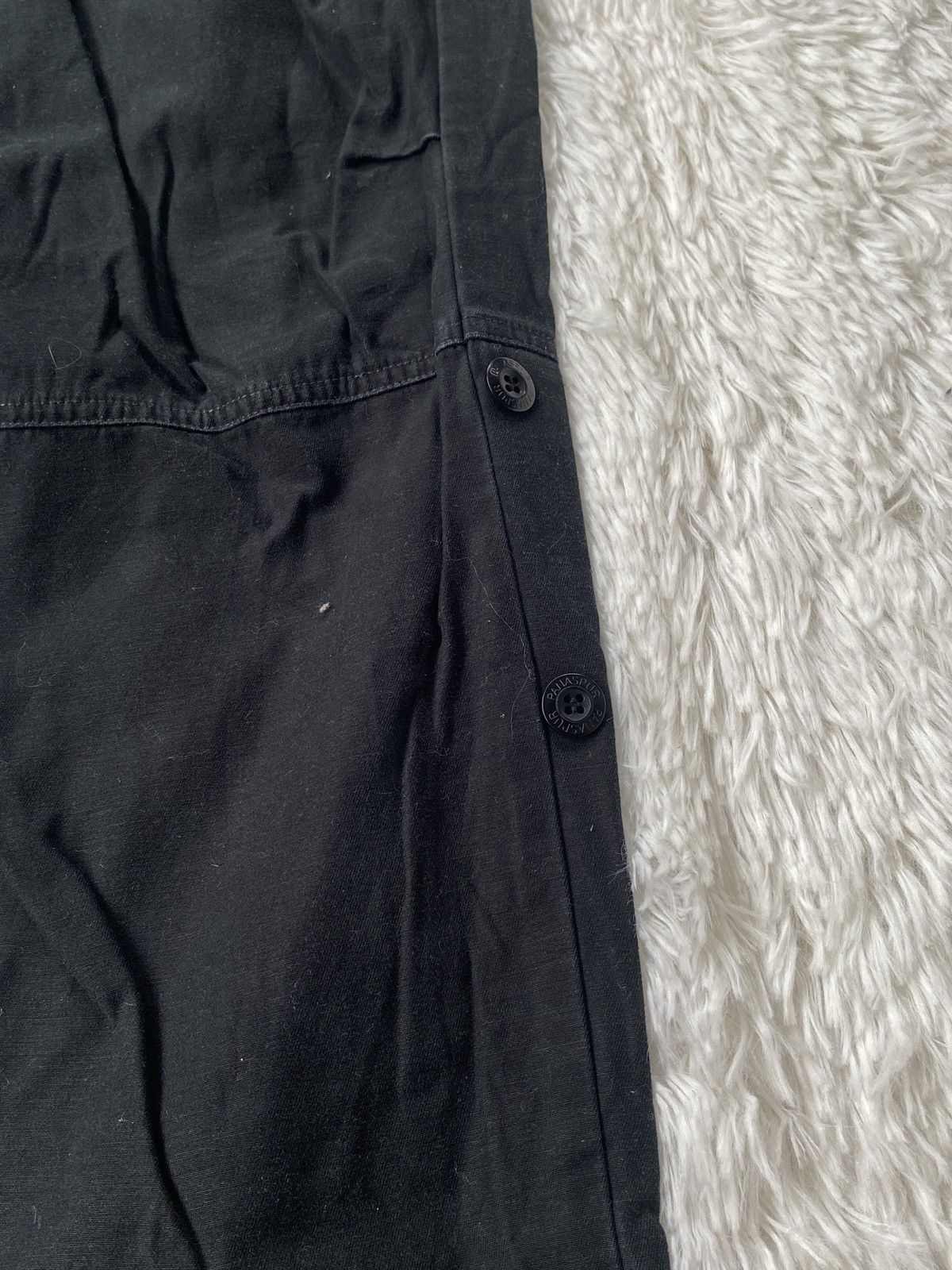 Japanese Brand × Seditionaries 🔥RARE🔥Dominated Handcrafted Double waist Black Cargo Pant Size US 31 - 11 Thumbnail