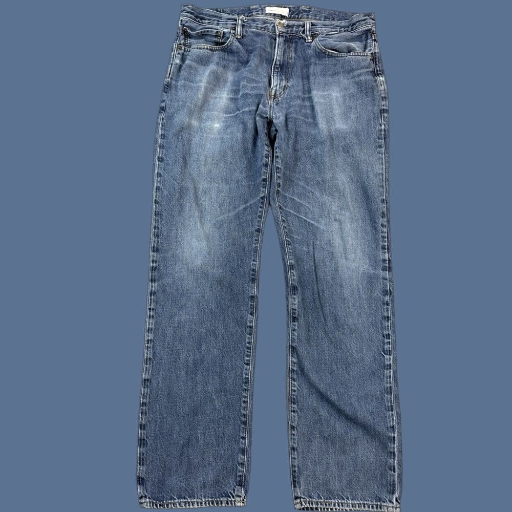 Gap Gap 1969 Jeans Mens 36x34 36x33 Blue Medium Wash Denim Straight Whiskered Size US 36 / EU 52 - 1 Thumbnail