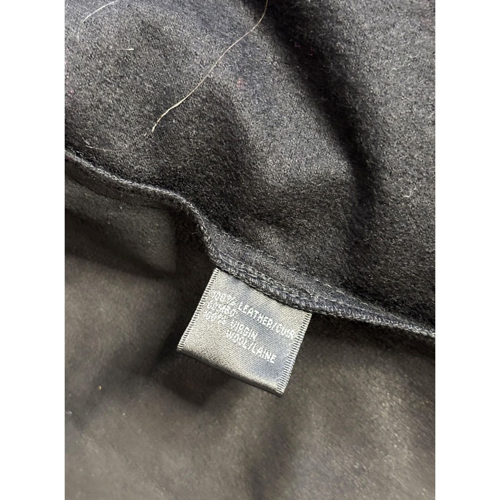 Vintage Lafayette 148 New York Jacket Womens 12 Black Leather Wool Collarless Snap Front Casual Business Women's Jacket Size XL / US 12-14 / IT 48-50 - 4 Thumbnail