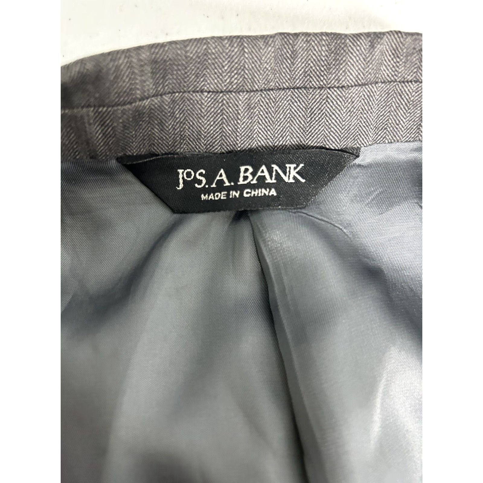 Jos. A. Bank Jos. A. Bank Signature Collection Blazer 2 Button Single-Breasted Notch Lapel Wool Gray 42R Mens Size 42R - 3 Thumbnail