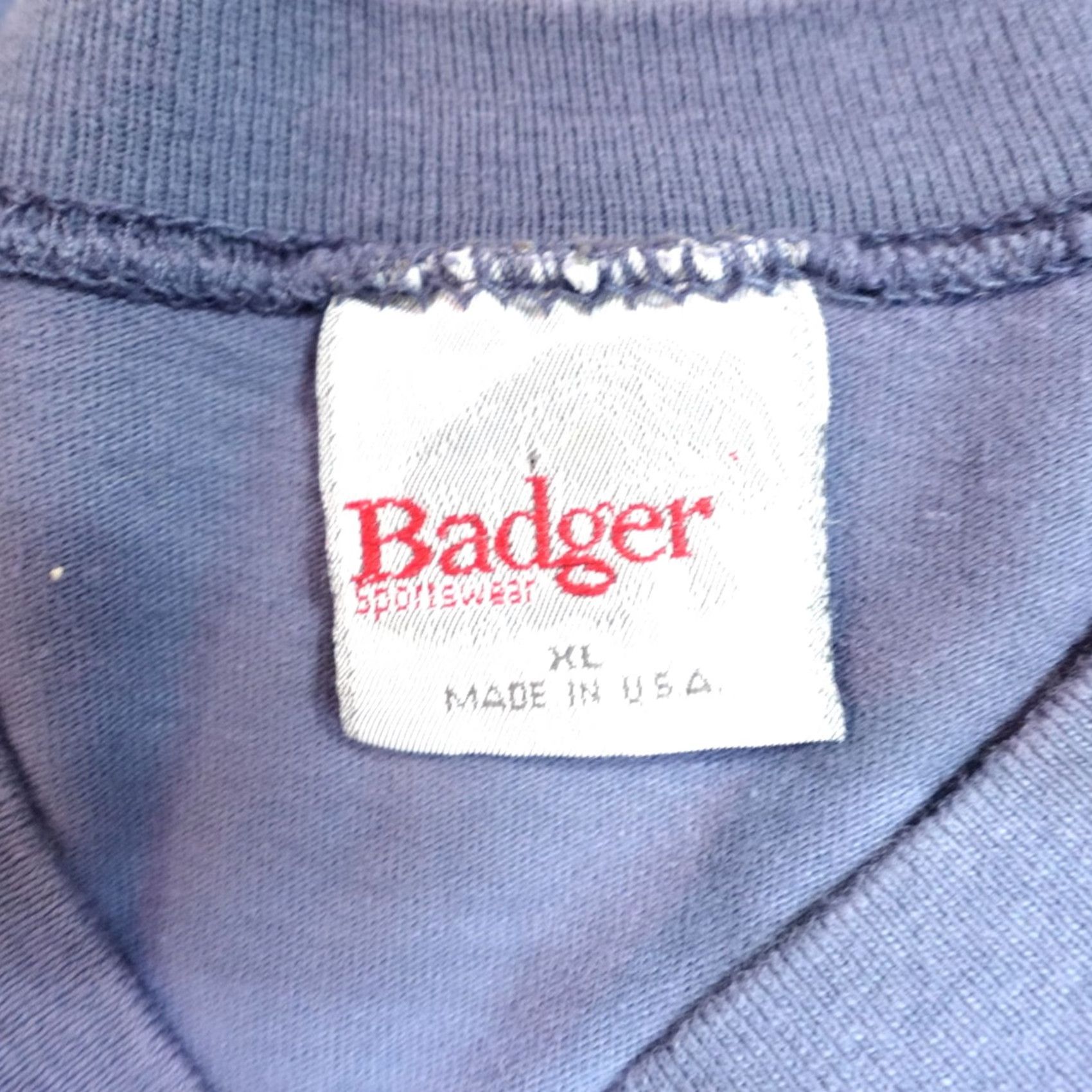 Vintage VINTAGE American Vintage Shirt XL Blue Double-Sided Made in USA Outdoors Mens XL Blue Short Sleeve Crew Neck Jersey Cotton Vintage 1990s T-Shirt Size US XL / EU 56 / 4 - 8 Thumbnail