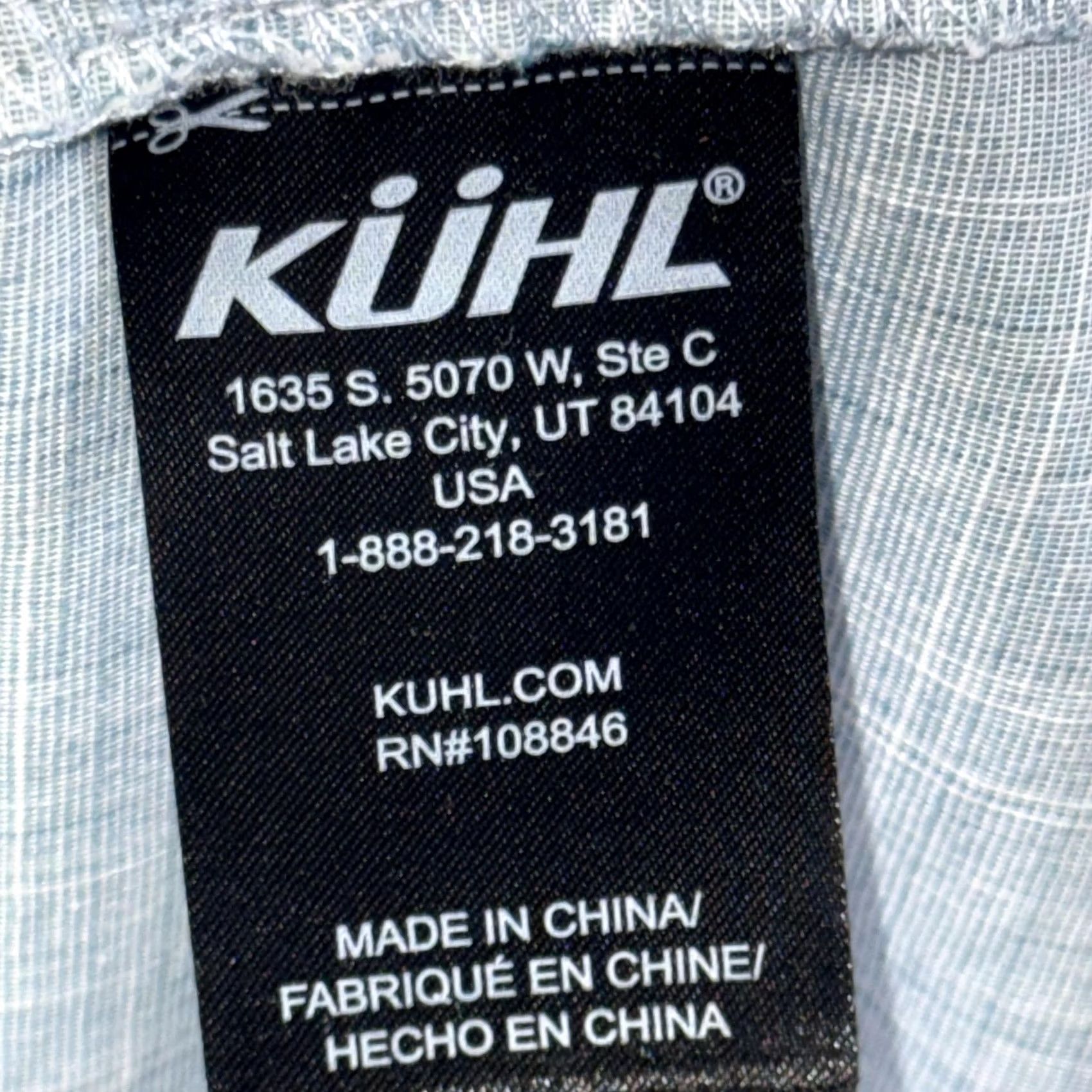 Vintage Kuhl Shirt Mens Large Blue Gray Short Sleeve Button Front Cotton Blend Outdoor Size US L / EU 52-54 / 3 - 5 Thumbnail