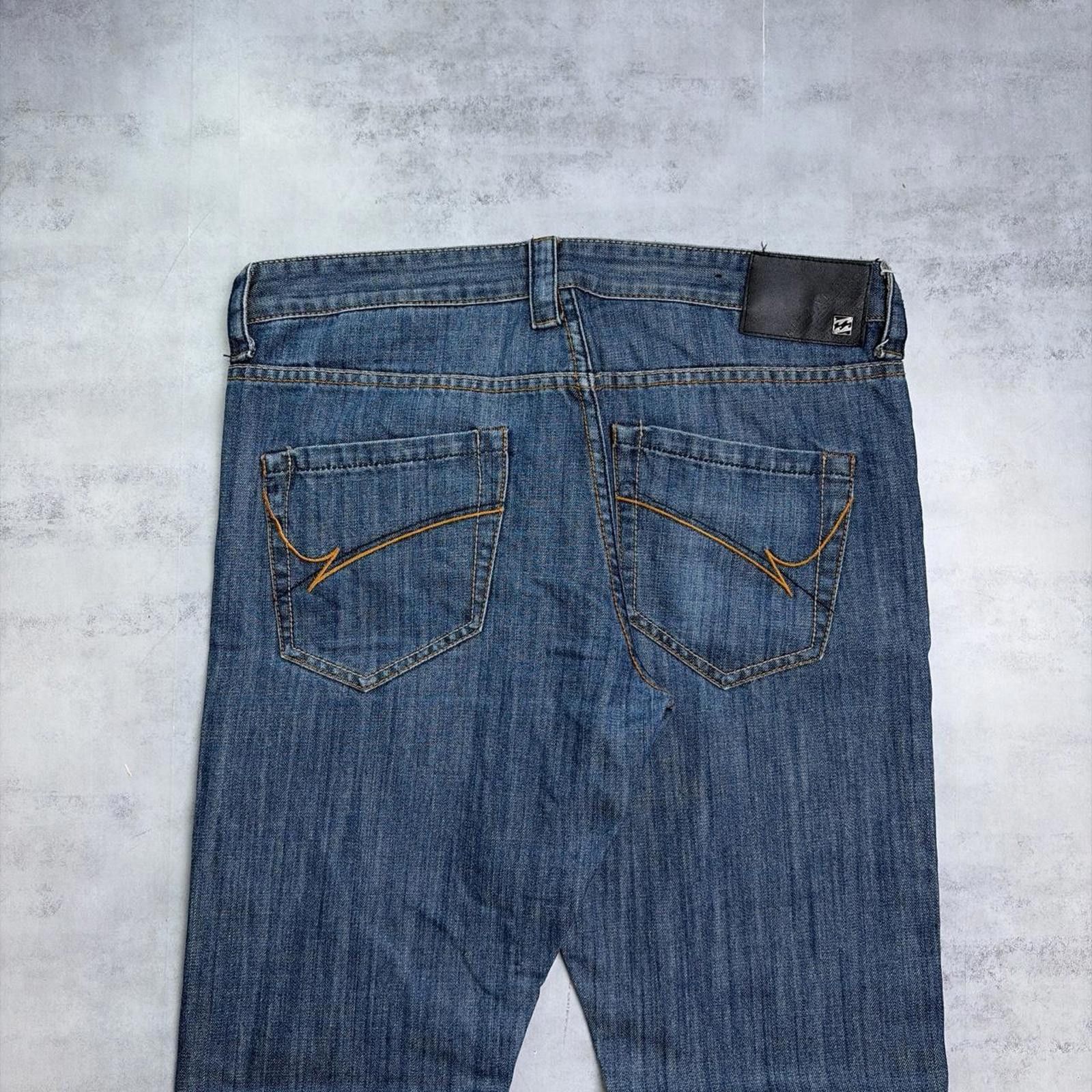 Billabong Y2K Billabong Surf Distressed Straight Skater Denim Jeans Size US 34 / EU 50 - 3 Thumbnail