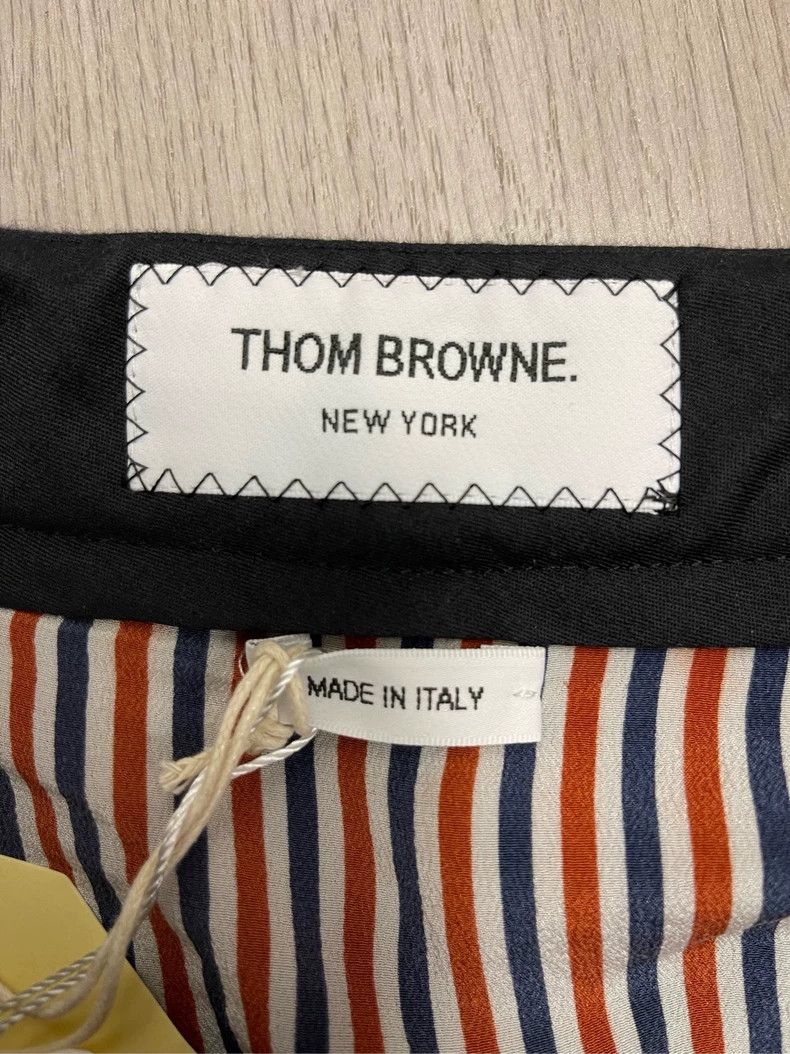 Thom Browne Thom browne Dark blue classic four-striped pleated skirt 25 Size 25" / US 0 / IT 36 - 3 Thumbnail