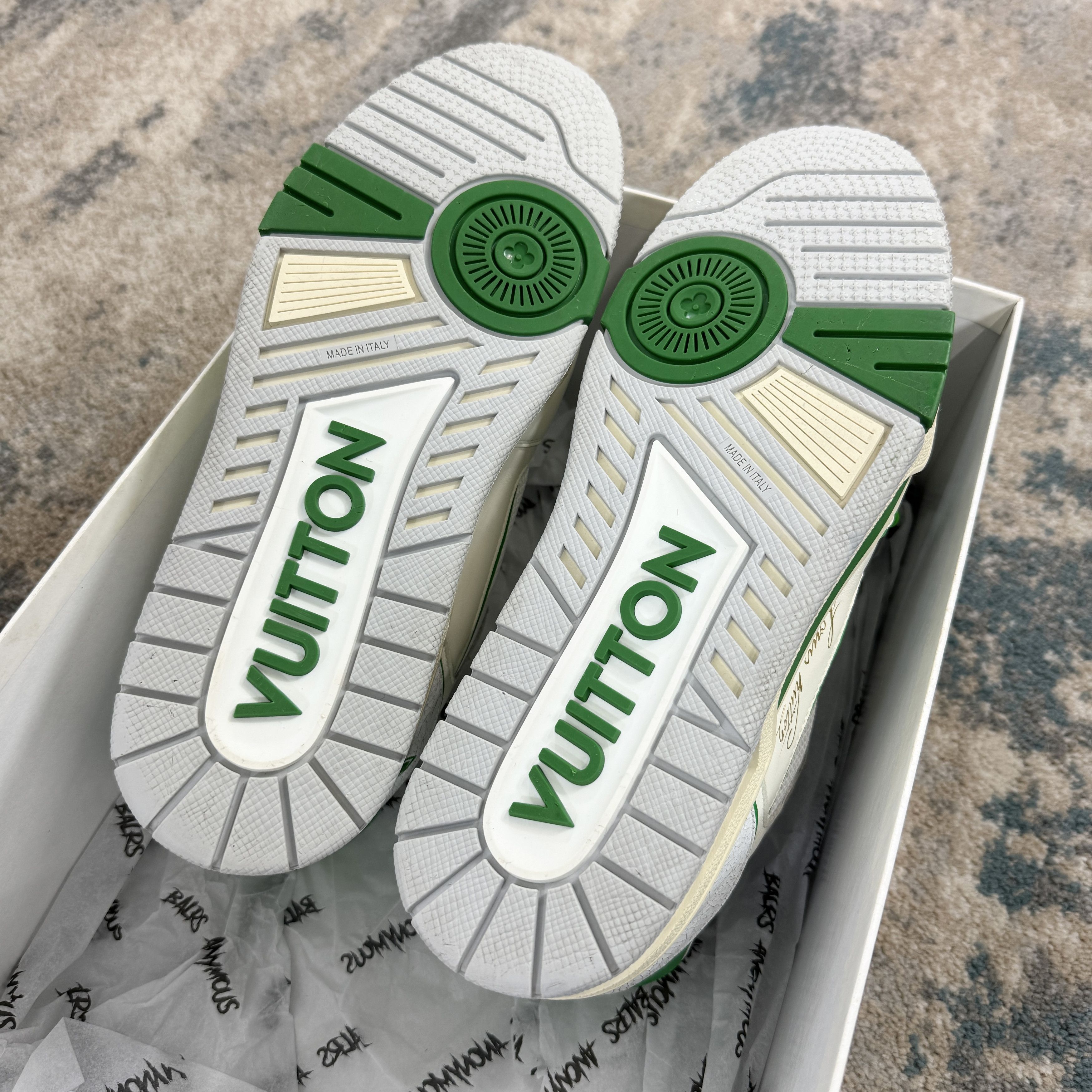 Louis Vuitton Louis Vuitton 1ABLYC Mesh Trainers In Green White RRP £1020 Size US 8.5 / EU 41-42 - 7 Thumbnail
