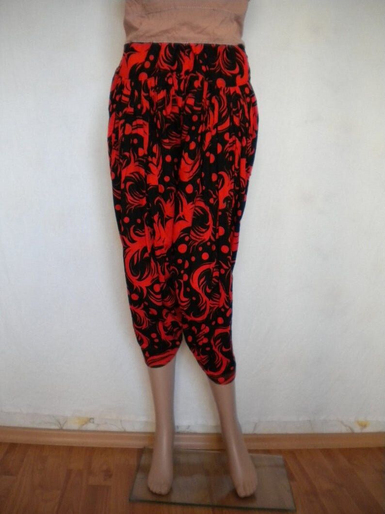 Other harem drop crotch women`s pant, S M oriental thai pants Size 27" / US 4 / IT 40 - 2 Thumbnail