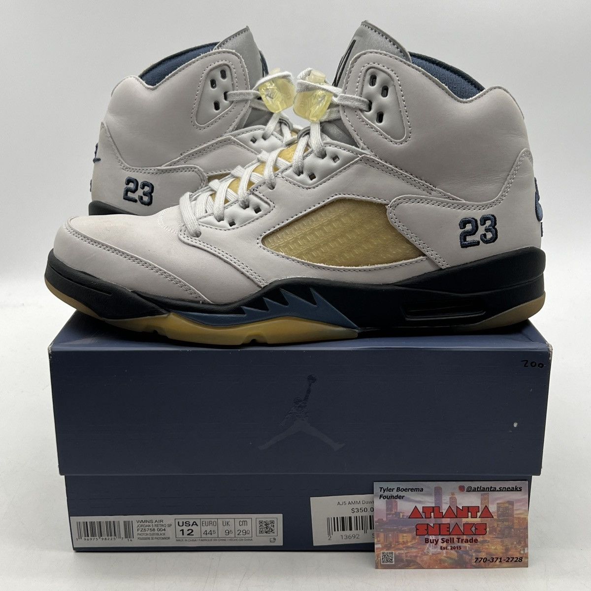 image of A Ma Maniére Wmns Air Jordan 5 Dawn Shoes in Grey, Men's (Size 12)