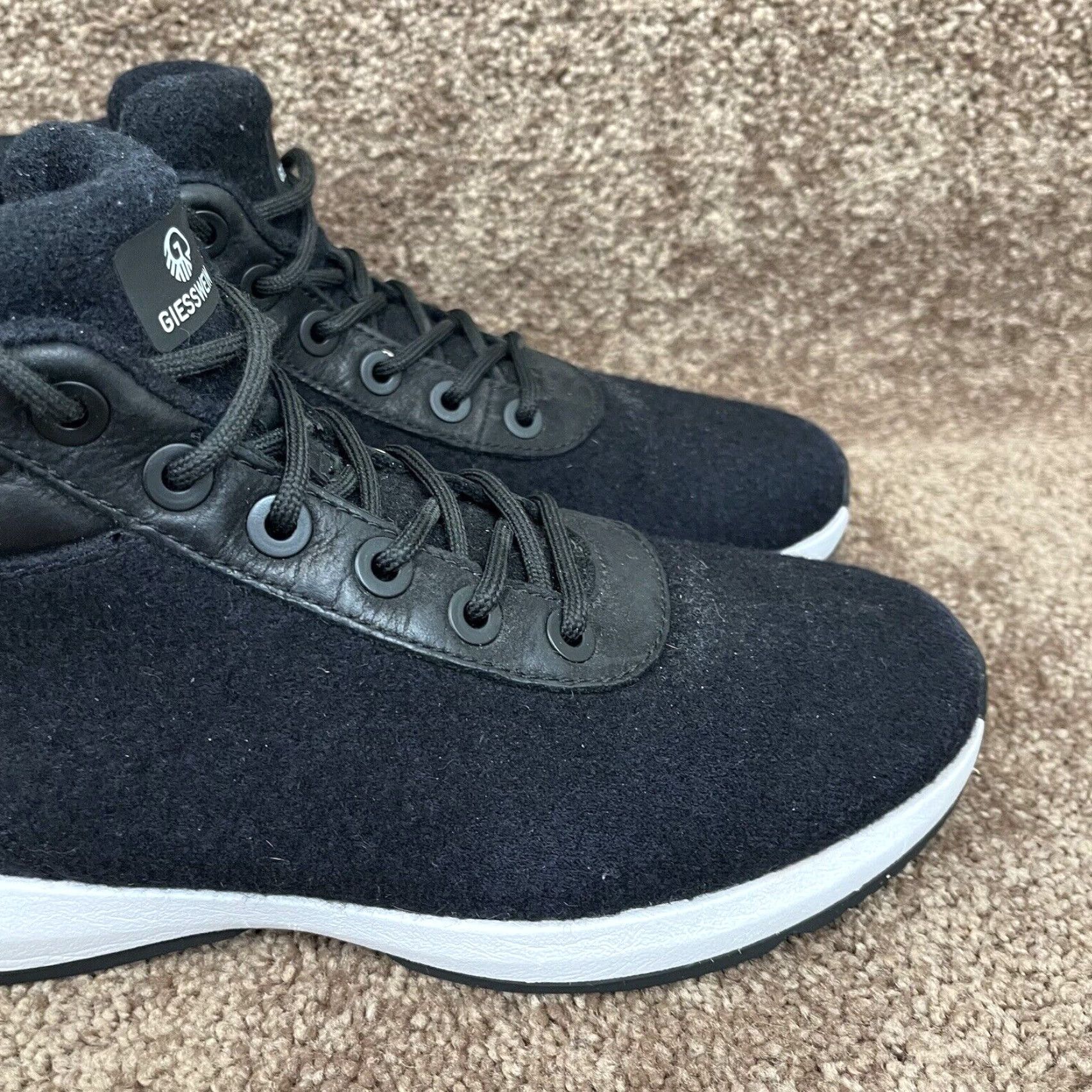 Vintage VINTAGE GIESSWEIN Shoes Men 10 EU 43 Black Merino Wool High Top Runners Trainers Sneaker Size US M / EU 48-50 / 2 - 3 Thumbnail