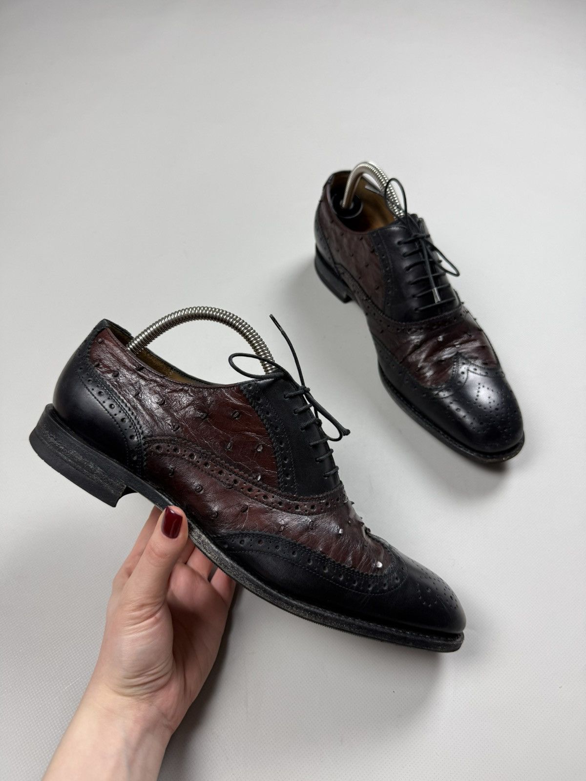 Salvatore Ferragamo Salvatore Ferragamo Ostrich Leather Oxford Dress Shoes Boots Size US 7.5 / EU 40-41 - 6 Thumbnail
