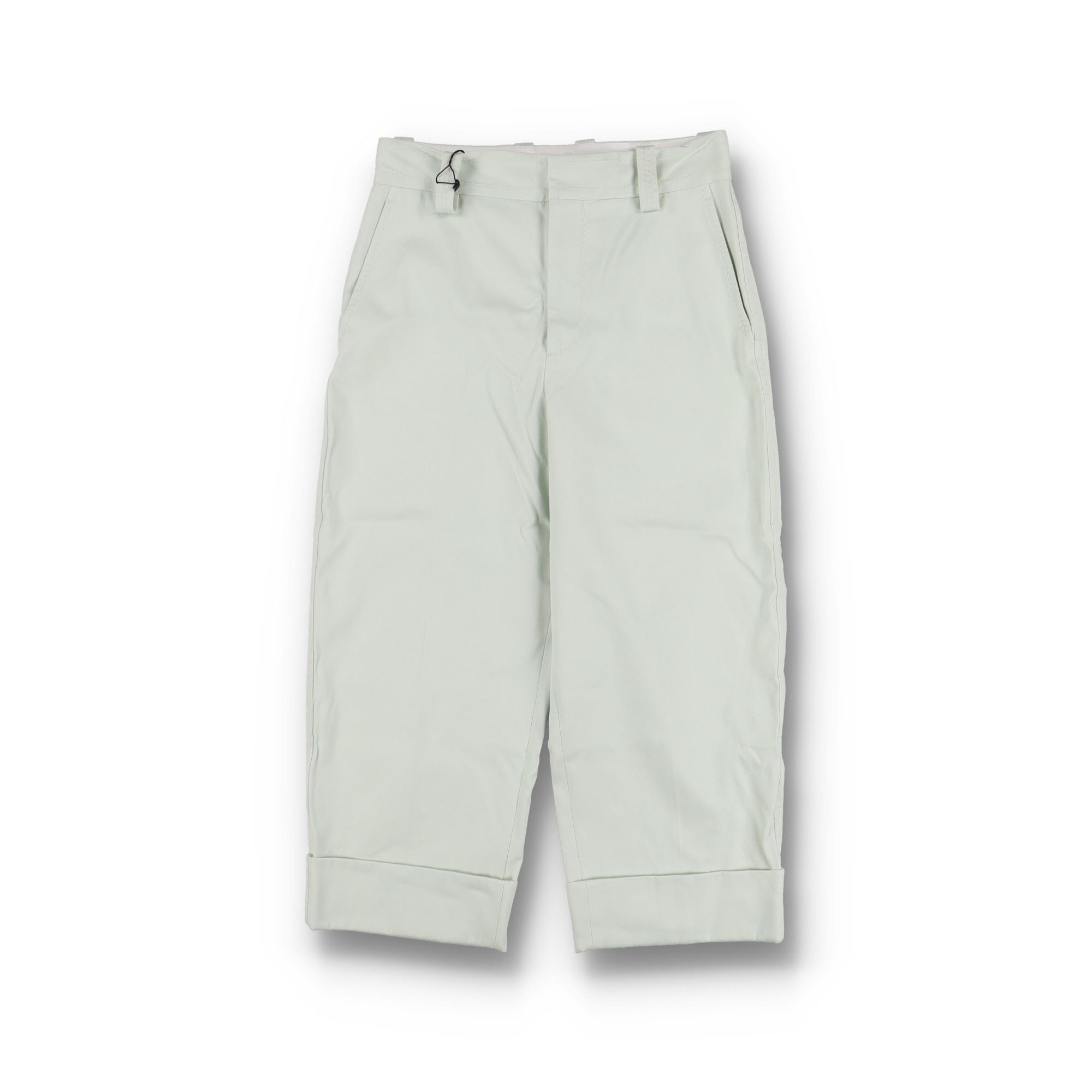 Bottega Veneta Light Cyan Cotton Twill Culotte Trousers Size 26" / US 2 / IT 38 - 1 Thumbnail
