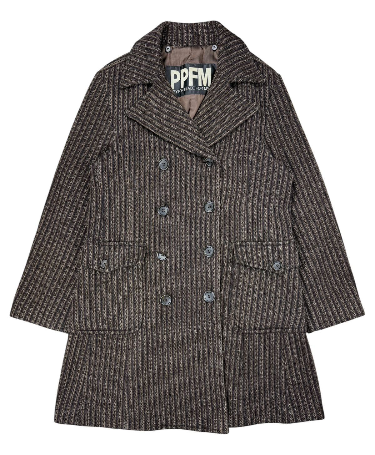 Beauty Beast Vintage 90s PPFM Big Label Double Breasted Wool Long Coat Size US M / EU 48-50 / 2 - 1 Thumbnail