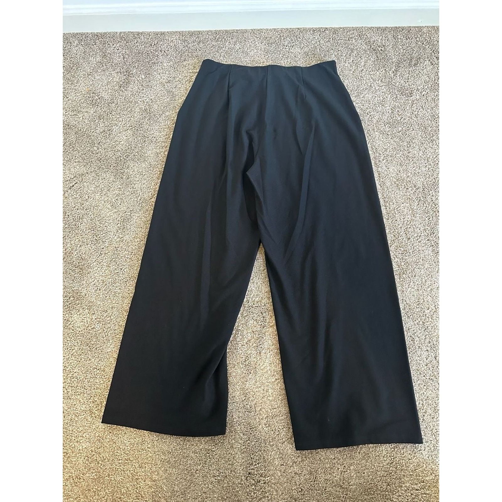 Eileen Fisher Eileen Fisher Washable Stretch Black Wide-Leg Pants M Size 27" / US 4 / IT 40 - 8 Thumbnail