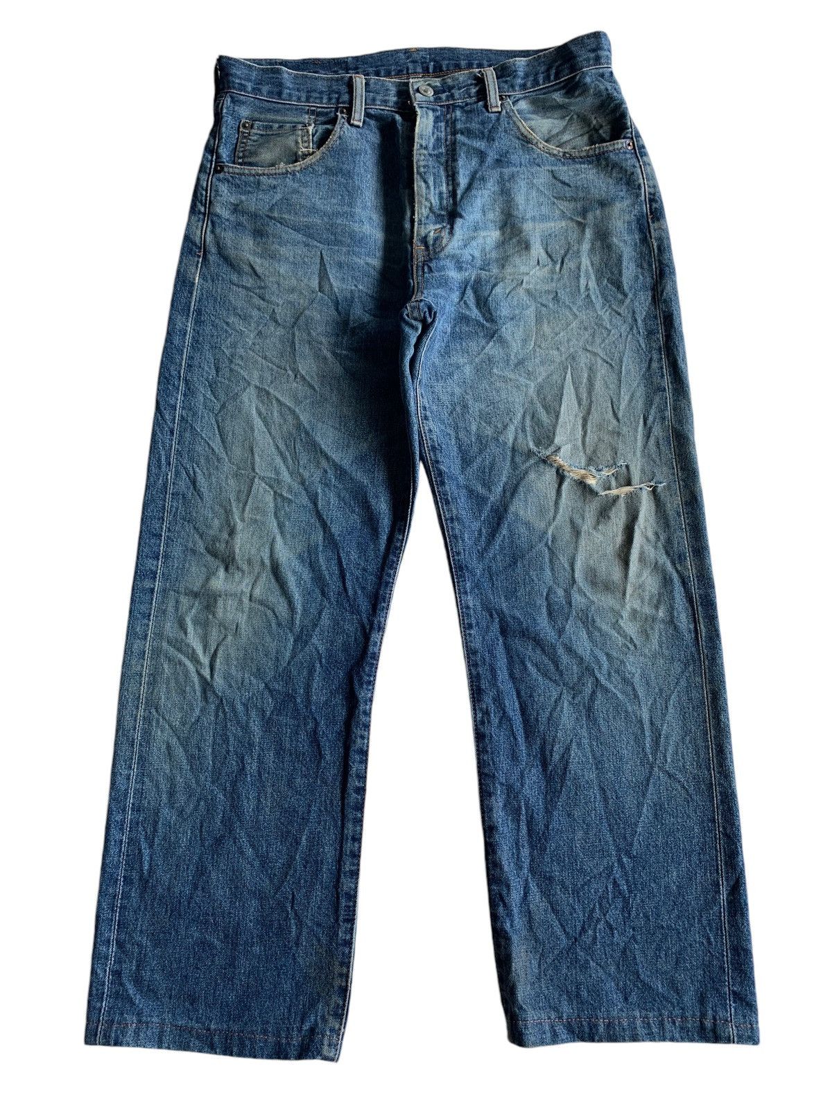 Levi's × Streetwear × Vintage Vintage Levi's Big E 502 Selvedge Distressed  Denim | Grailed