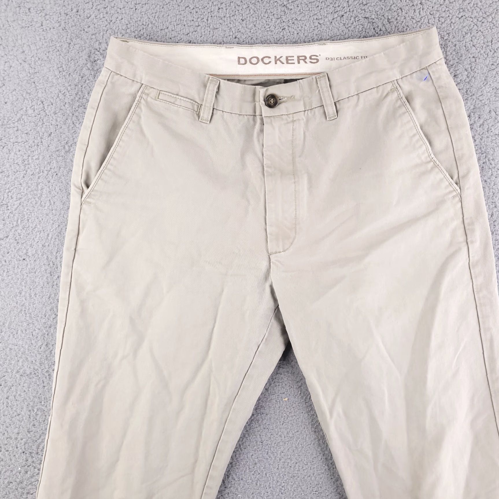Dockers DOCKERS Pants Mens 34x32 Wide Leg Chino Beige Cotton Size US 34 / EU 50 - 4 Thumbnail