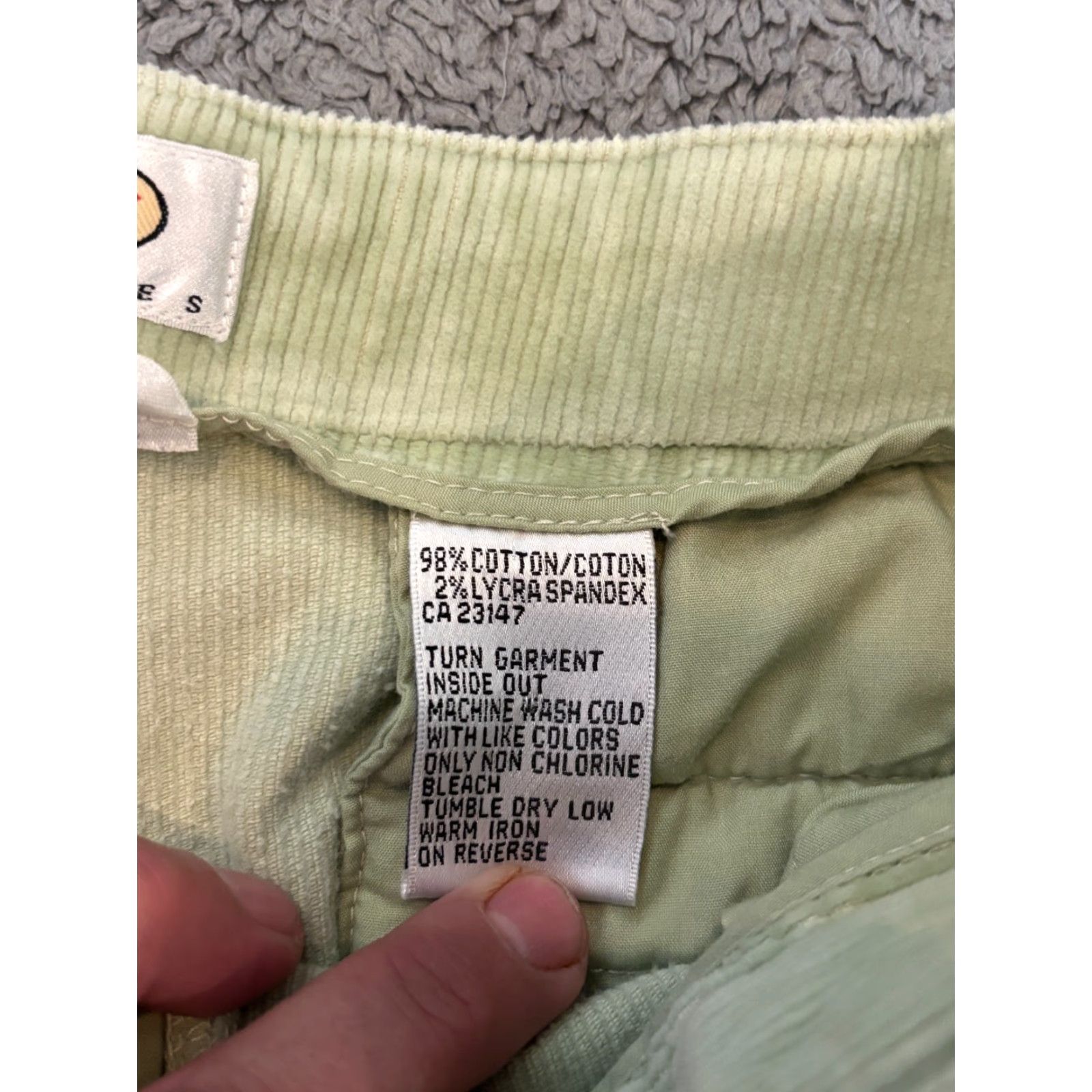 Talbots Talbots Corduroy Pants Womens 14P Petites Stretch Light Green Casual Straight Size 36" / US 14 / IT 50 - 3 Thumbnail