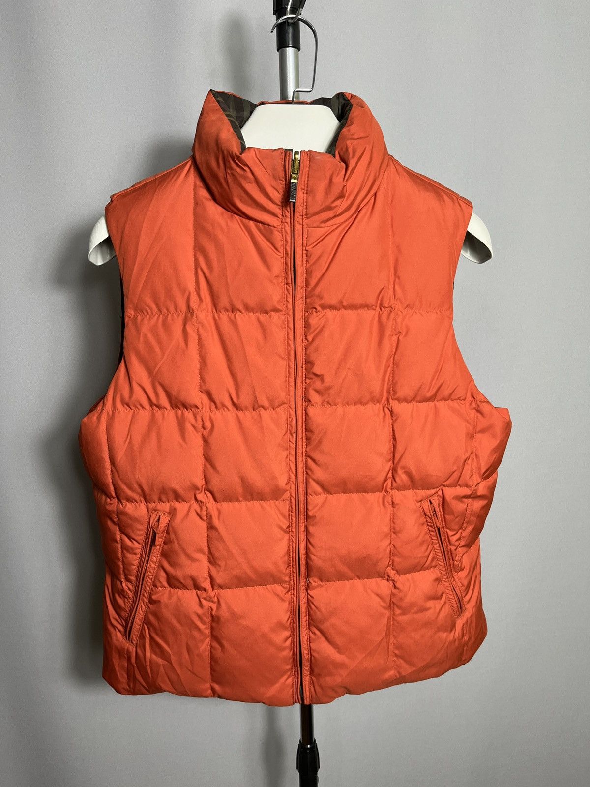Lauren Ralph Lauren Ralph Lauren Down Puffer Vest Jacket Orange Check Reversible Size L / US 10 / IT 46 - 8 Thumbnail