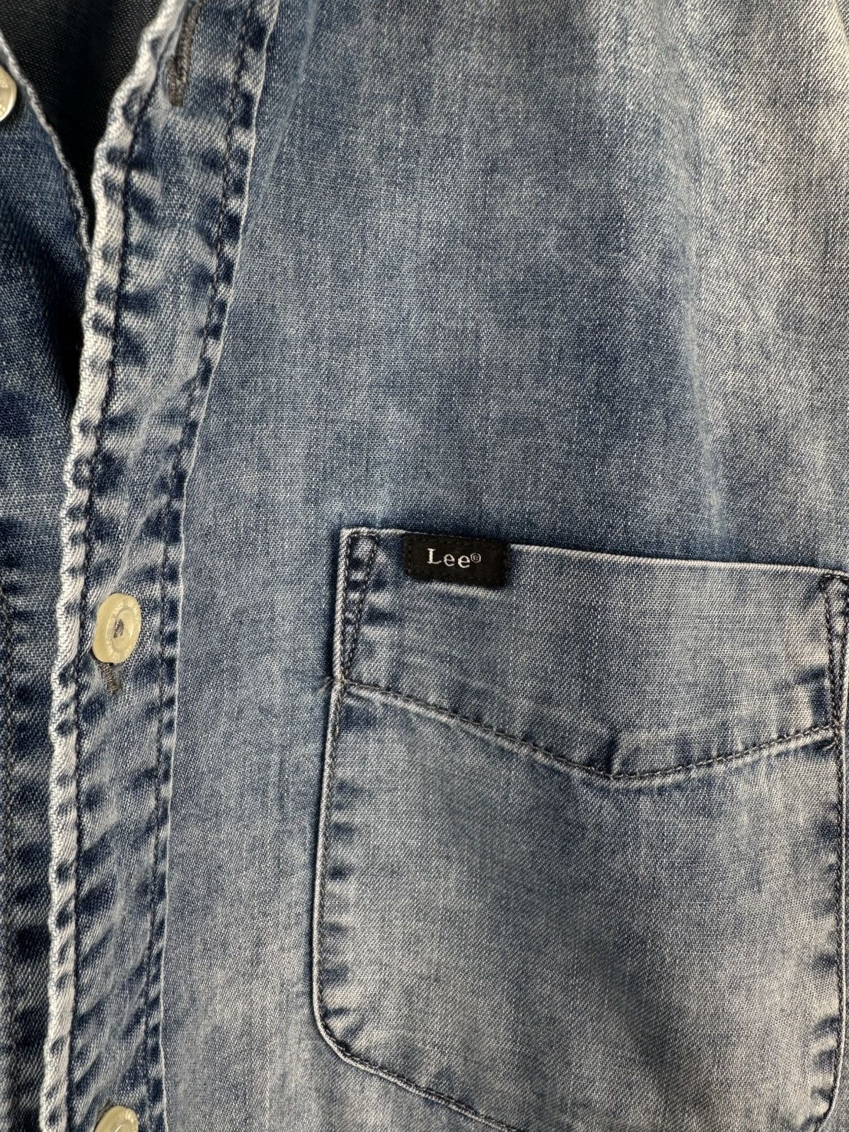Lee Vintage Y2k Lee Denim Shirt Western Size US XL / EU 56 / 4 - 4 Thumbnail