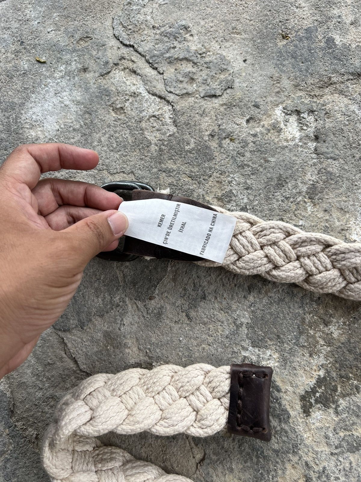 Abercrombie & Fitch × Vintage Abercrombie & Fitch White Braided Belt Rope 32 Size 32 - 6 Thumbnail
