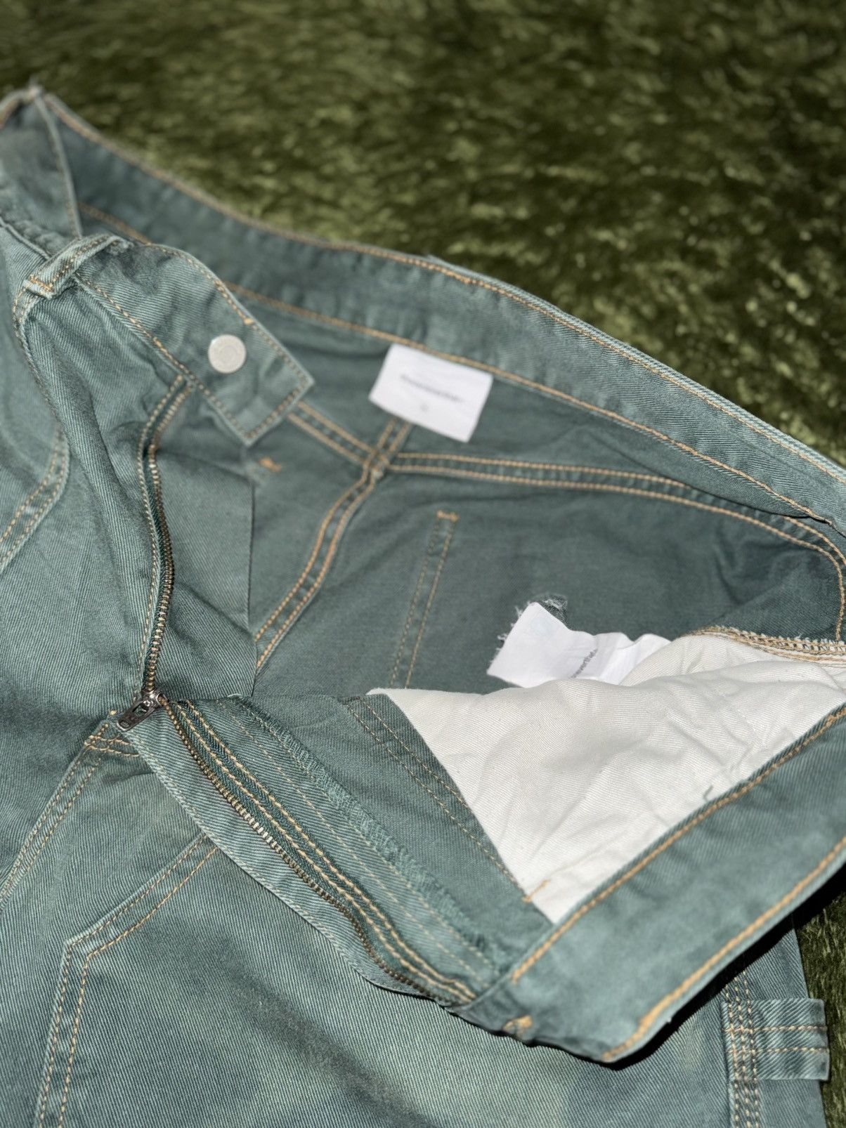 thisisneverthat [XL] Thisisneverthat Crack printed Double Knee Pants Green Size US 36 / EU 52 - 3 Thumbnail