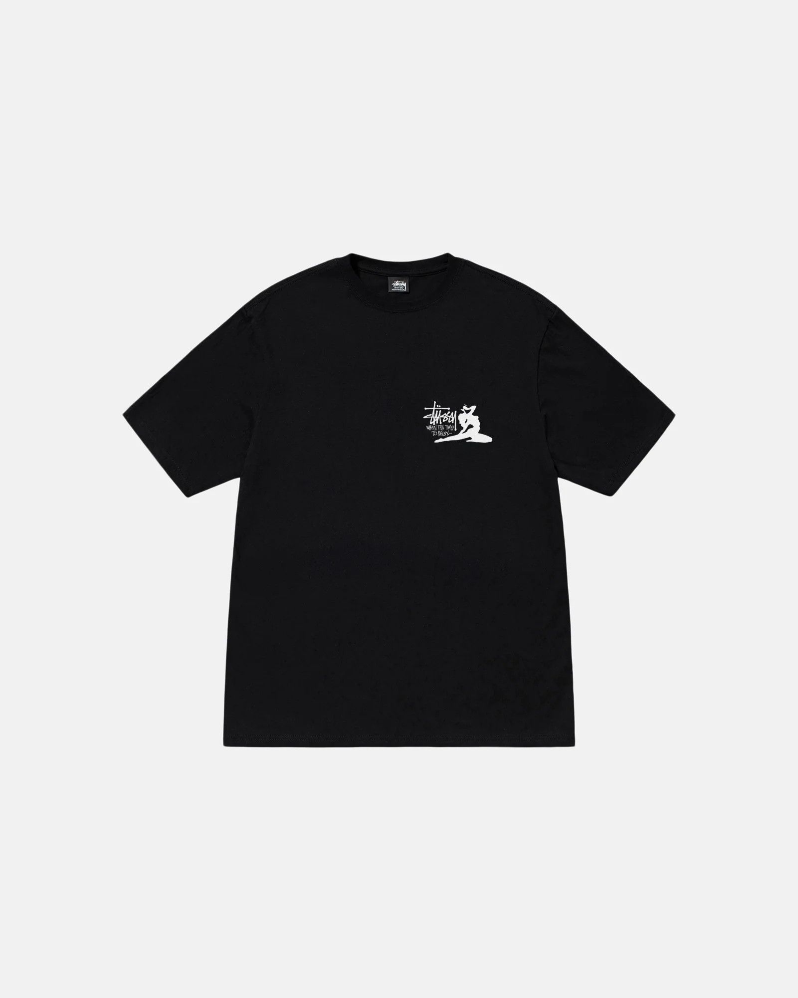 NEW RARE** STUSSY RELAX BLACK LOGO SUPREME TEE T-SHIRT L