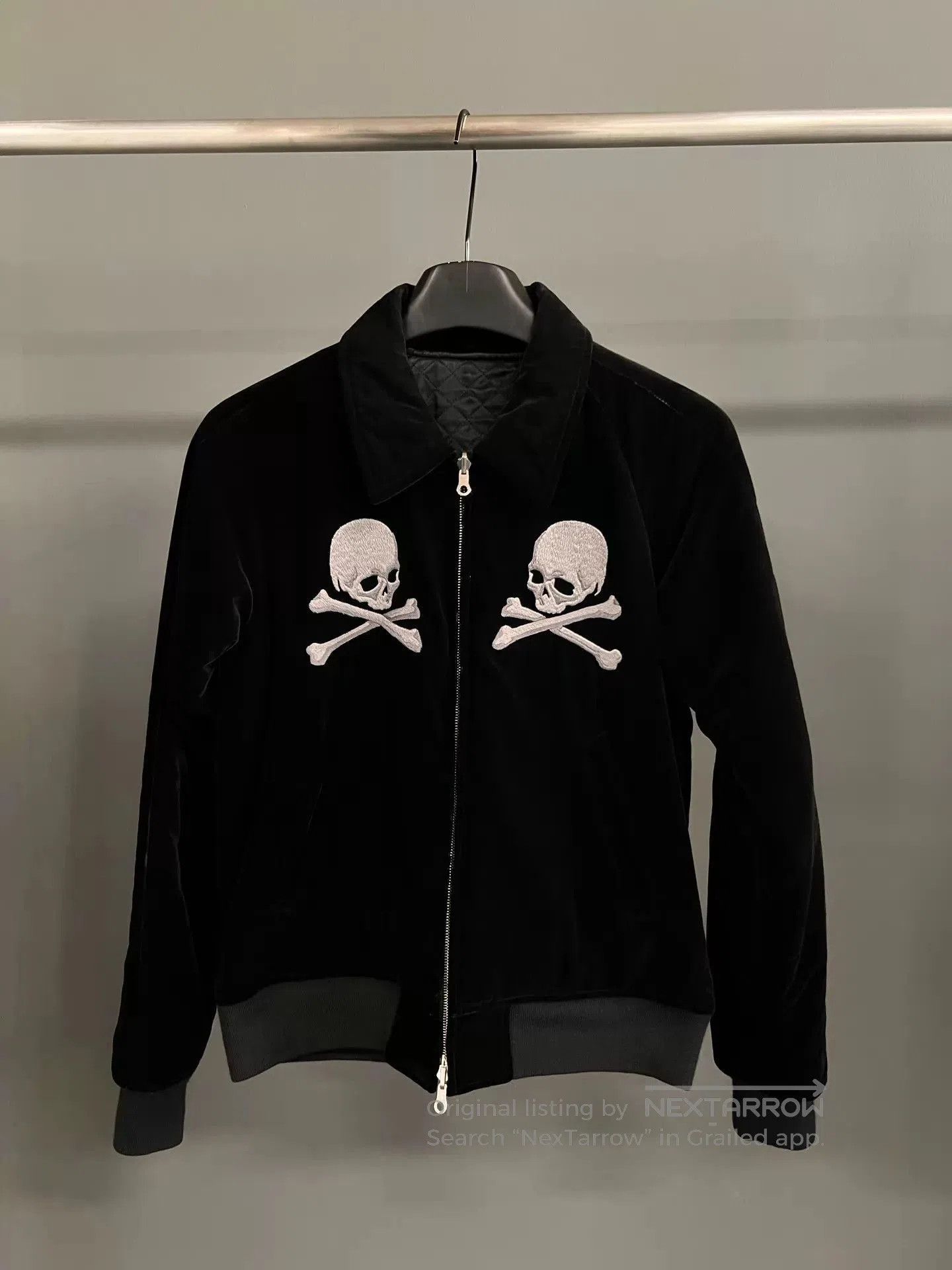 Mastermind Japan Black Skull Crossbones Embroidered Bomber Jacket. Size US M / EU 48-50 / 2 - 1 Thumbnail