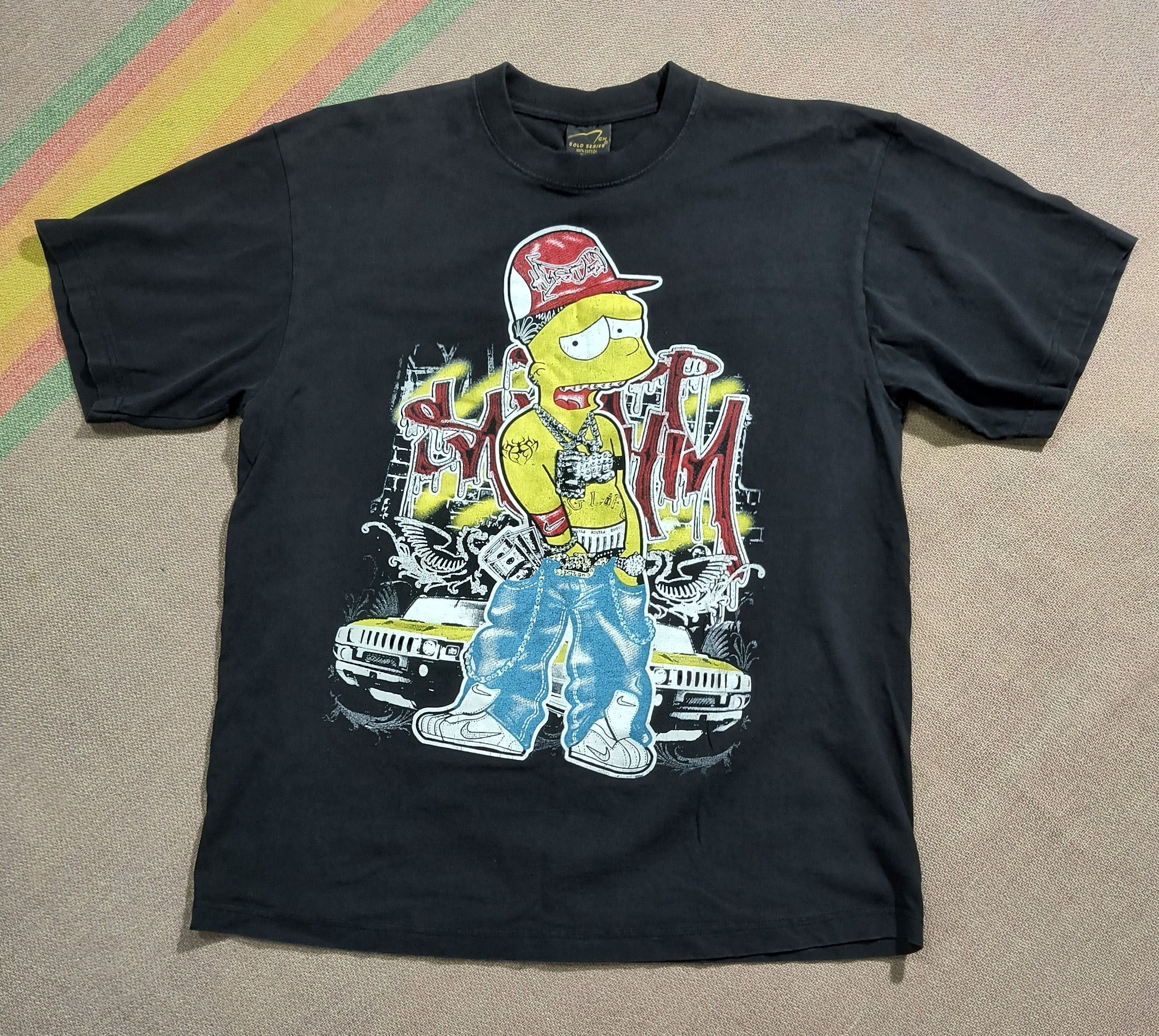 The Simpsons Vintage Y2K bling hustla Bart Simpson tee Size US XL / EU 56 / 4 - 2 Thumbnail