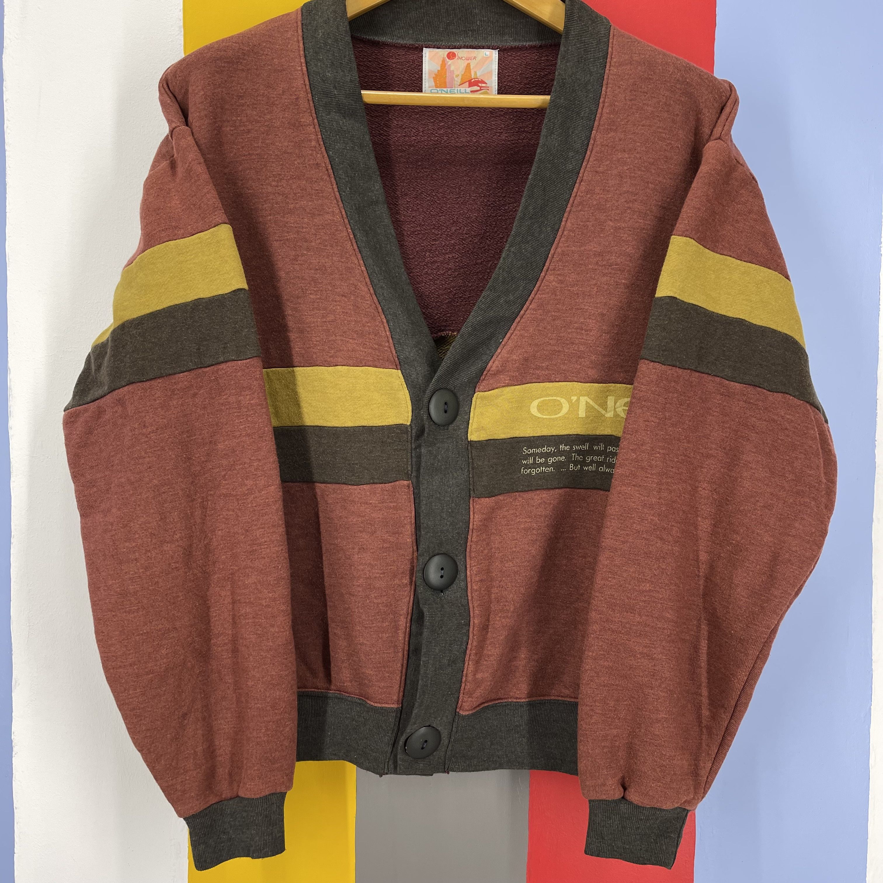 O'Neill ONEILL Button Sweater / Jacket Rare Design #1397/AW Size US M / EU 48-50 / 2 - 2 Thumbnail
