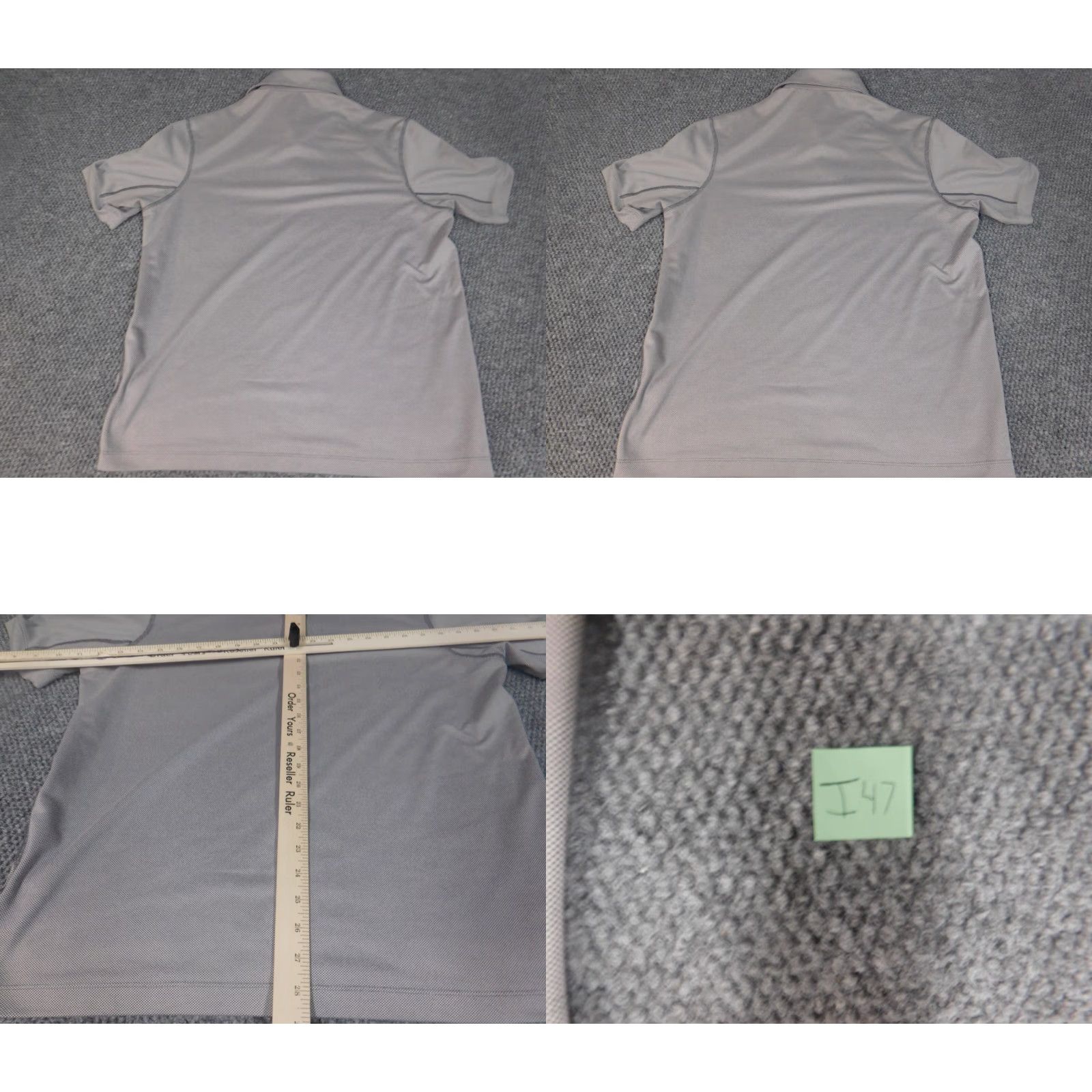Cremieux Cremieux Polo Shirt M Gray Regular Men Short Sleeve Button-Down Collar 100% Cotton Solid Size US M / EU 48-50 / 2 - 8 Thumbnail