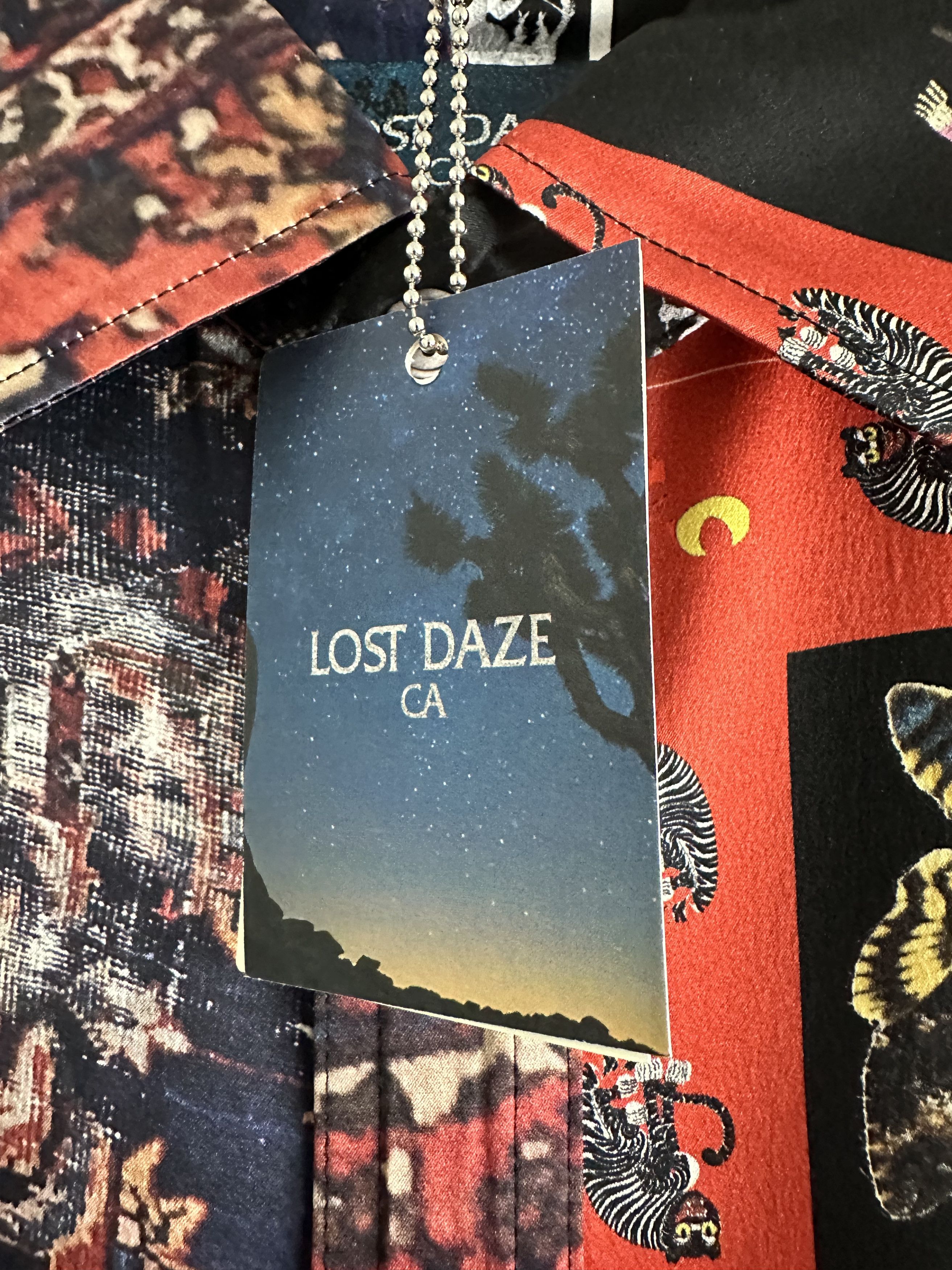 Lost Daze Multicolored Split Print Silk Shirt Size US L / EU 52-54 / 3 - 3 Thumbnail