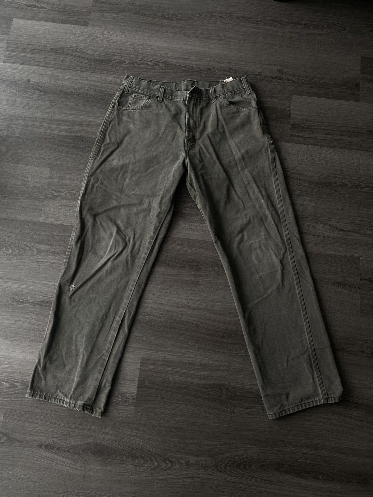 Dickies × Vintage Faded Green Dickies Work Pants Size US 33 - 2 Thumbnail