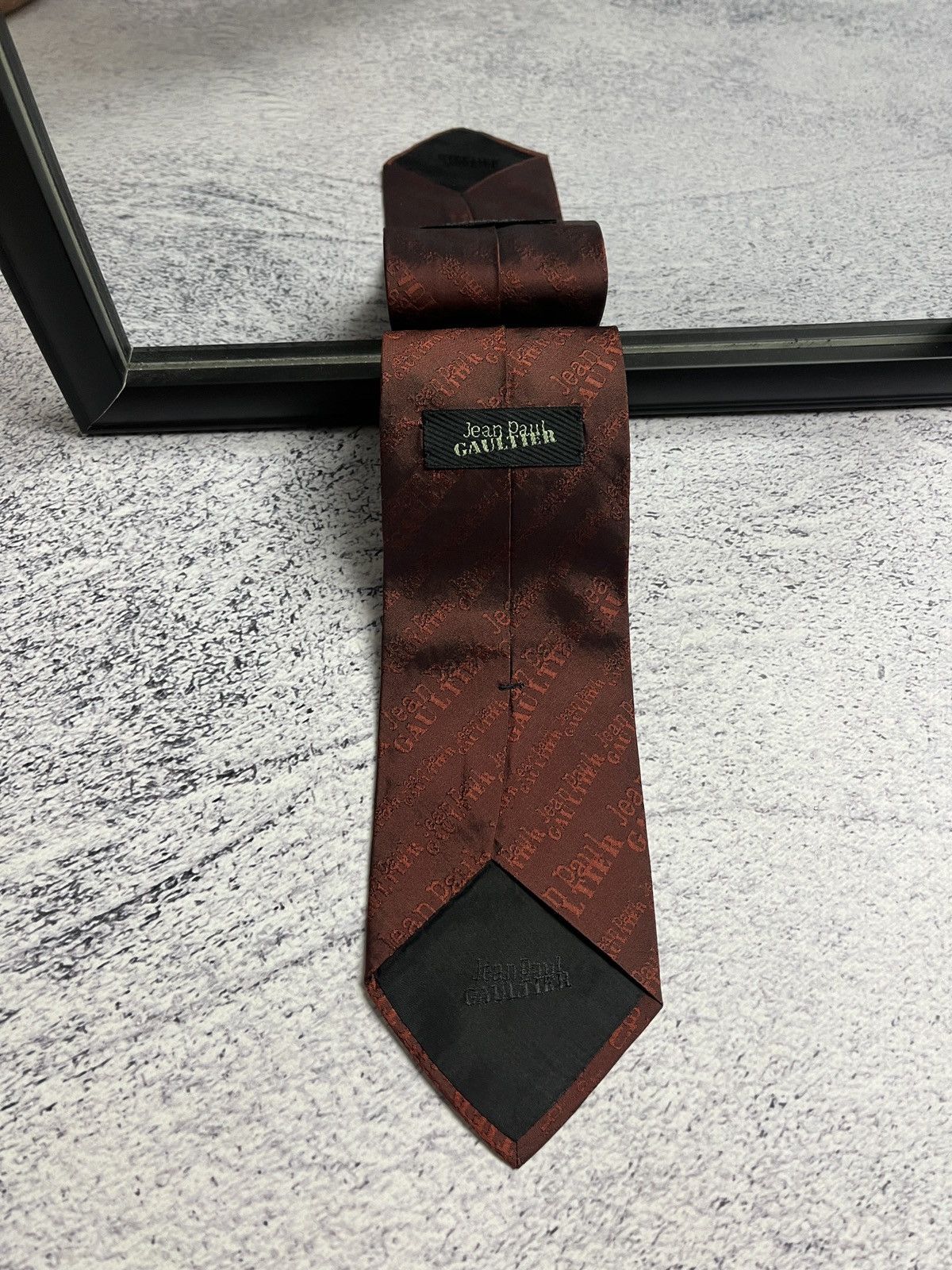 Jean Paul Gaultier JPG Jean Paul Gaultier Designer Silk Monogram Tie Rare Size ONE SIZE - 3 Thumbnail