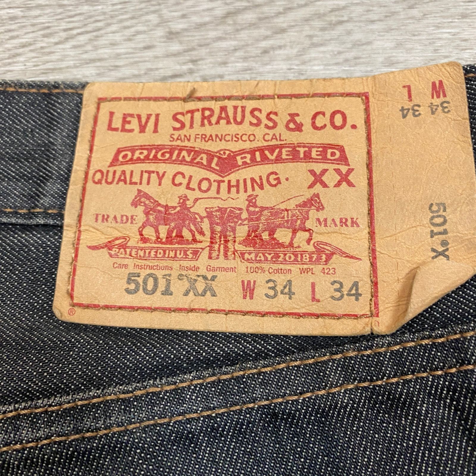 Levi's Levi's 501 XX Black Denim Straight Leg Jeans Men's 34x32 Y2K Size US 34 / EU 50 - 4 Thumbnail
