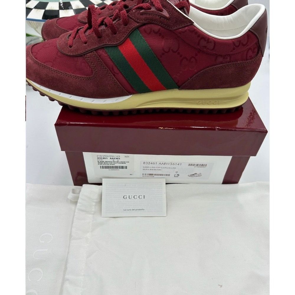 Gucci Gucci RE MOTION suede Web stripe sneakers sz 9 fits 9.5 US Size US 9.5 / EU 42-43 - 7 Thumbnail