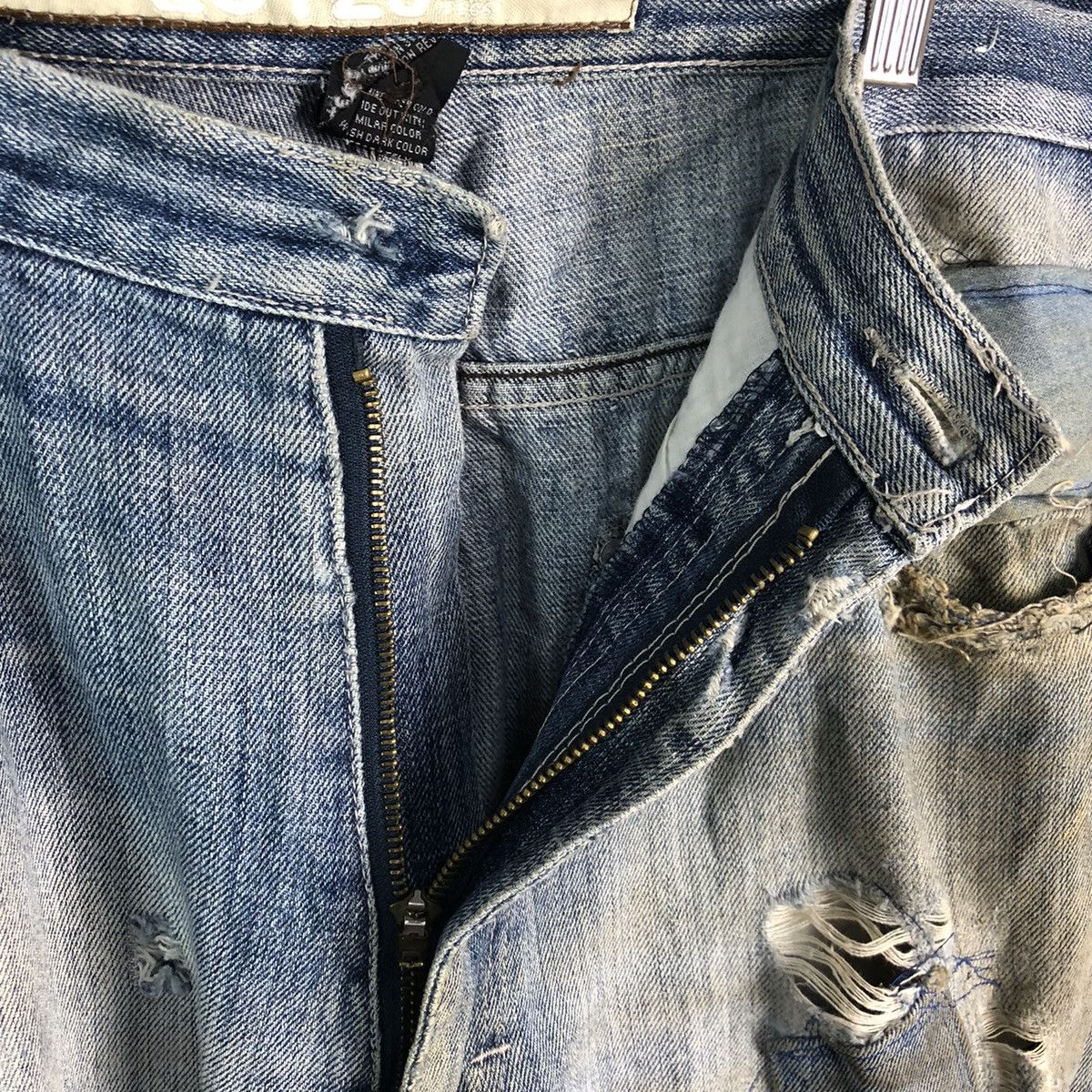 Japanese Brand Lot 29 Blue patchwork Distressed Denim Pants #A2152 Size US 36 / EU 52 - 15 Thumbnail