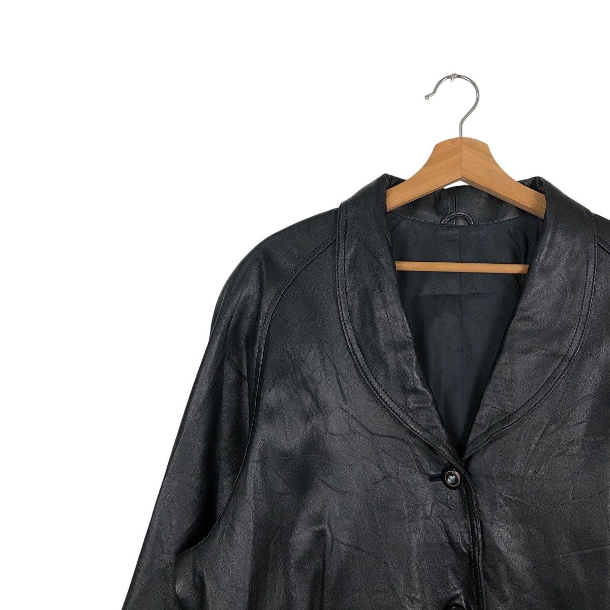 Japanese Brand 🔥VINTAGE GENUINE LEATHER JACKET JAPAN INSPIRE RICK OWENS Size US M / EU 48-50 / 2 - 6 Thumbnail