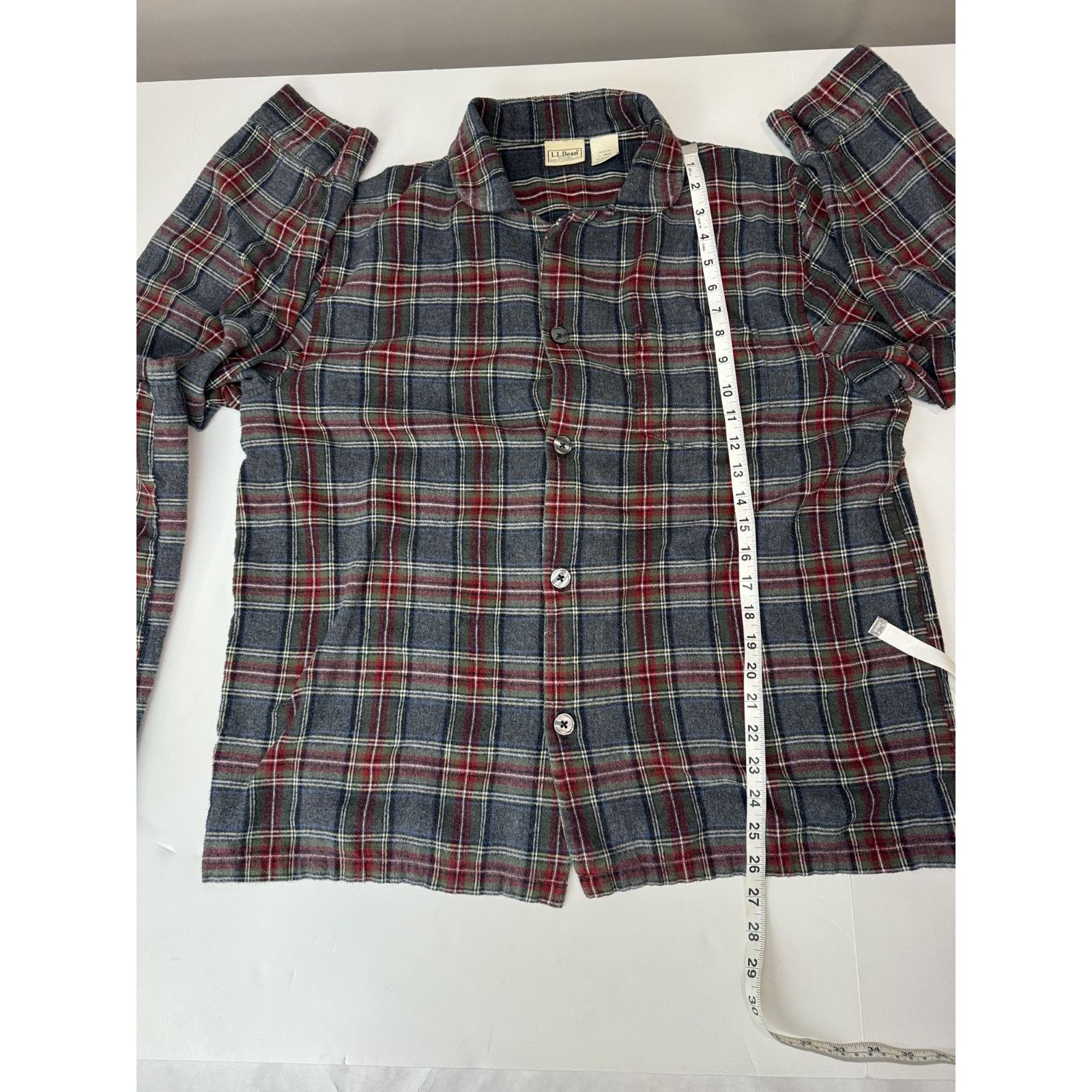 L.L. Bean L.L.Bean Men's Scotch Plaid Flannel Pajamas Gray Red Cozy Size US 32 / EU 48 - 9 Thumbnail