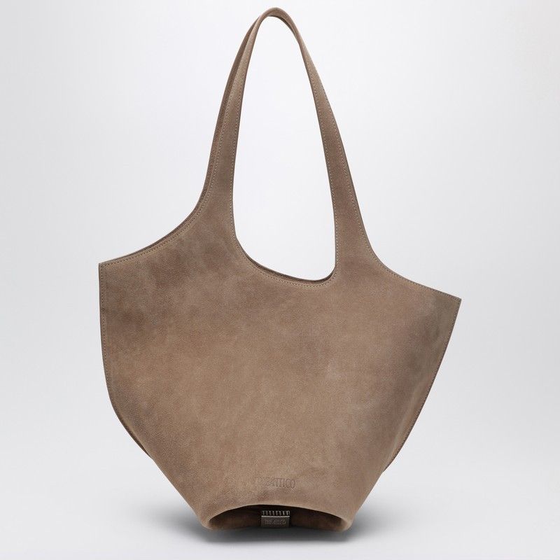 The Attico The Attico Tobacco-Coloured Suede La Scoop Medium Bag Size ONE SIZE - 1 Thumbnail