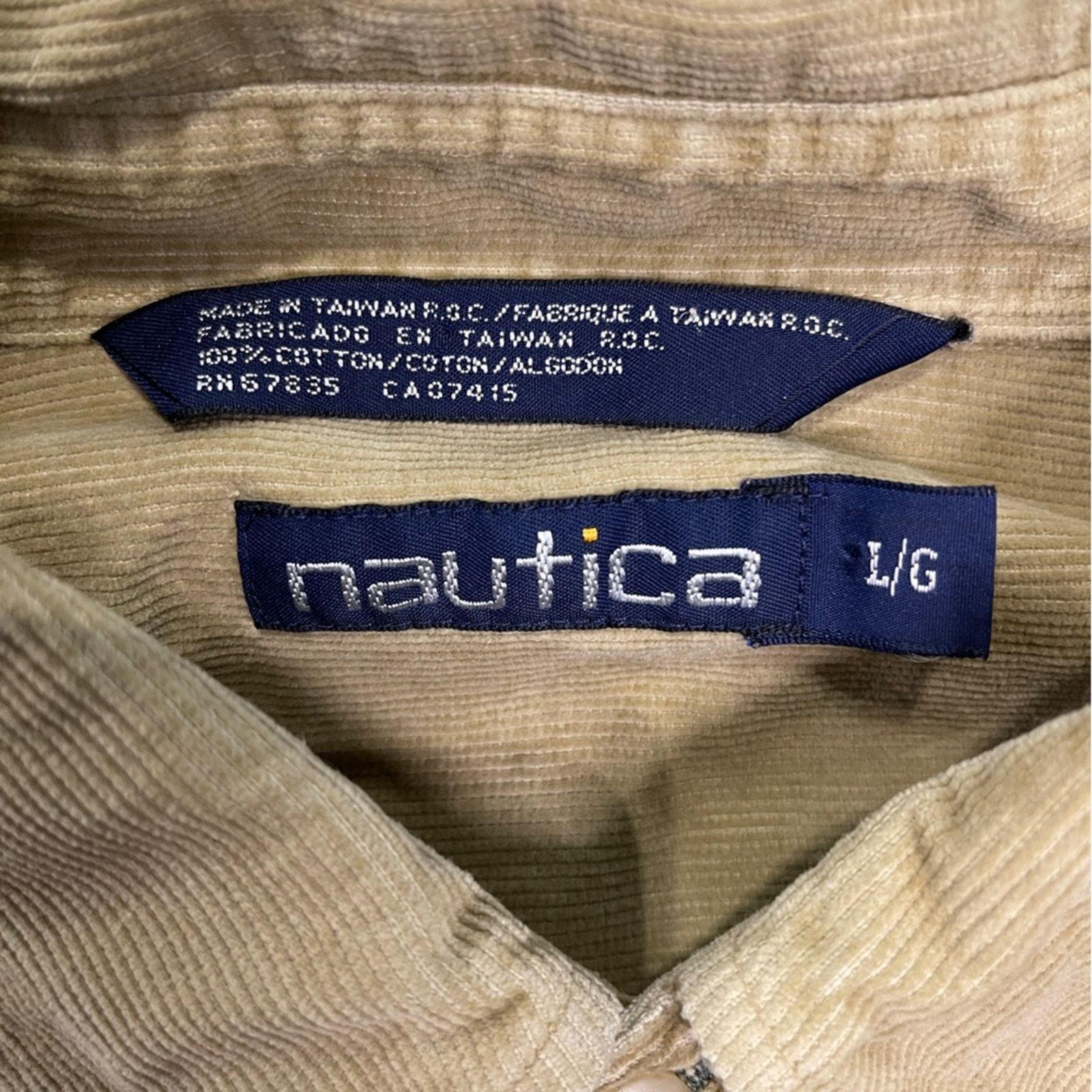 Nautica Vintage Y2K Nautica corduroy shirt Size US L / EU 52-54 / 3 - 3 Thumbnail