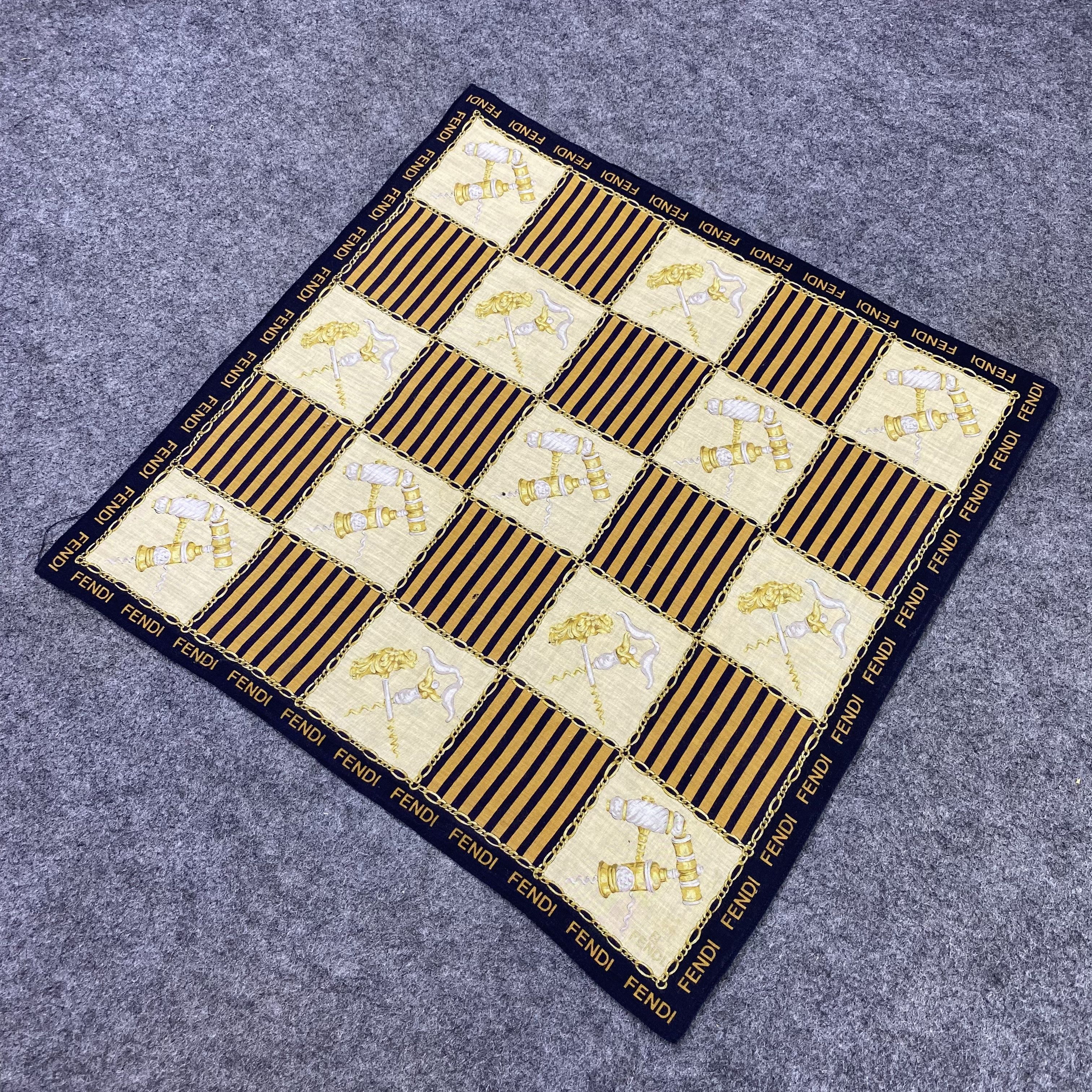 Fendi Fendi Handkerchief Neckerchief Bandana-B1726 Size ONE SIZE - 4 Thumbnail