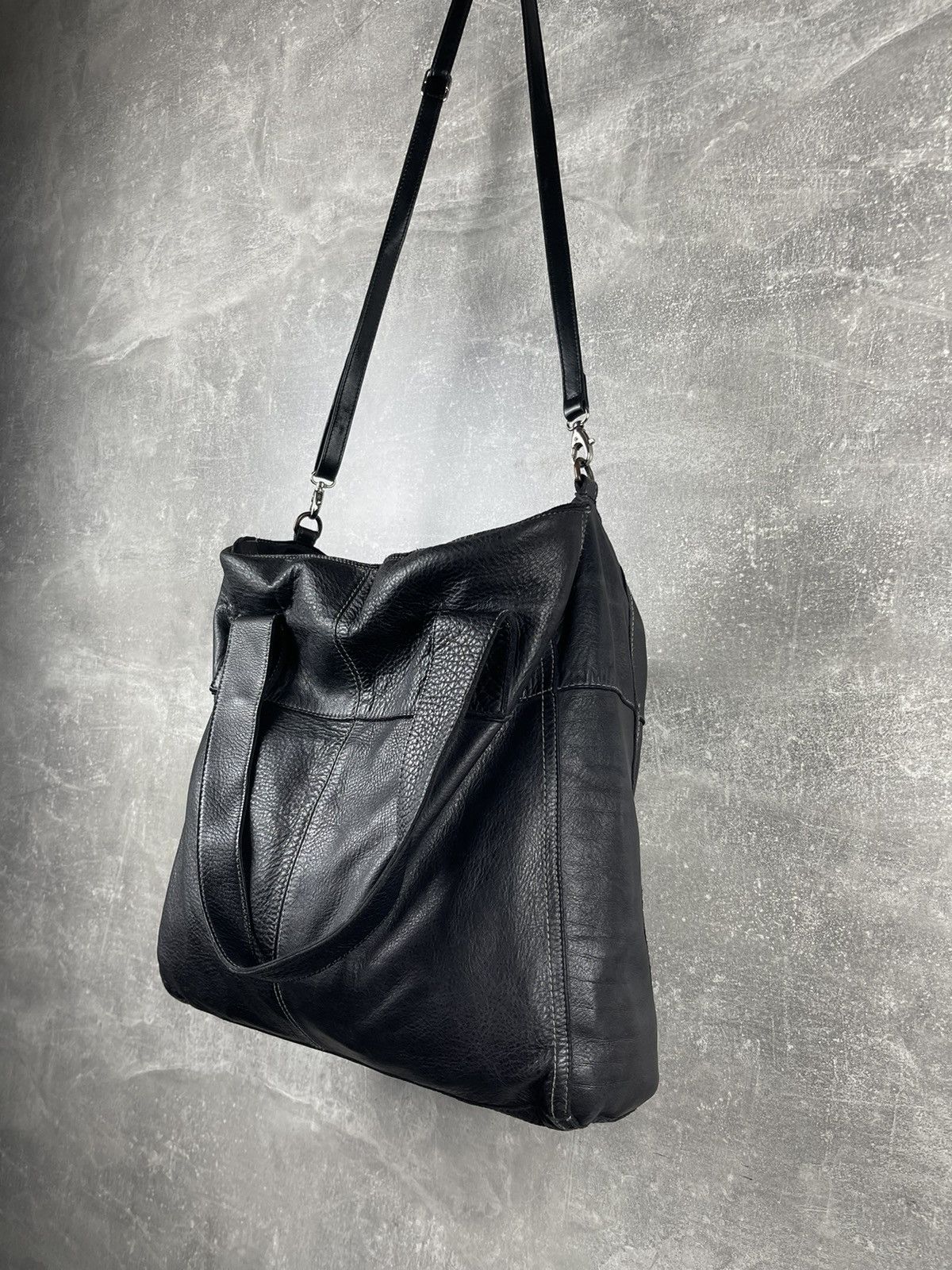 Other Avant Garde Hobo Minimalist Italian Leather Tote Bag Black Size ONE SIZE - 7 Thumbnail