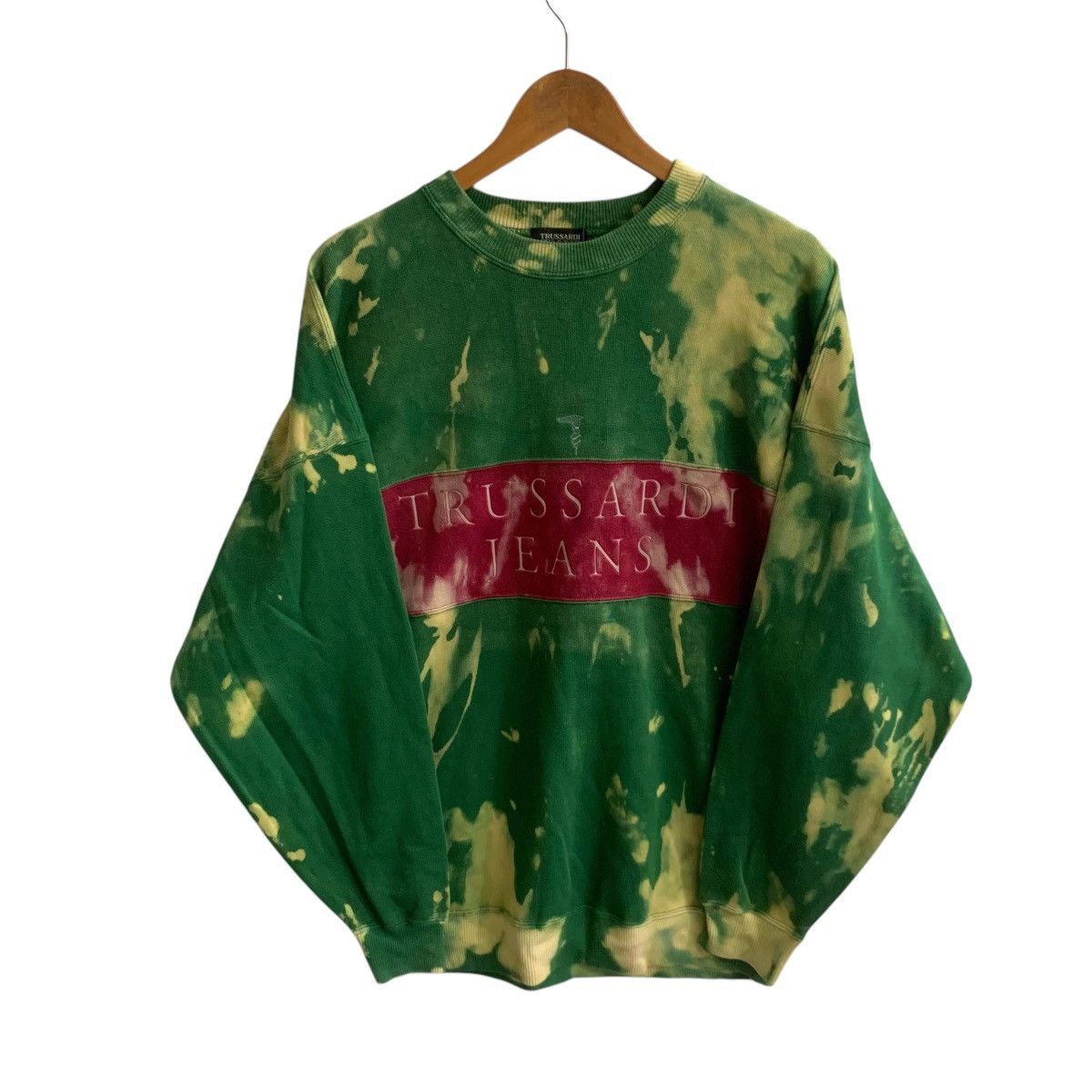 Trussardi × Vintage Vintage Trussardi Sweatshirt Big Logo Rare Streetwear Size US L / EU 52-54 / 3 - 1 Thumbnail